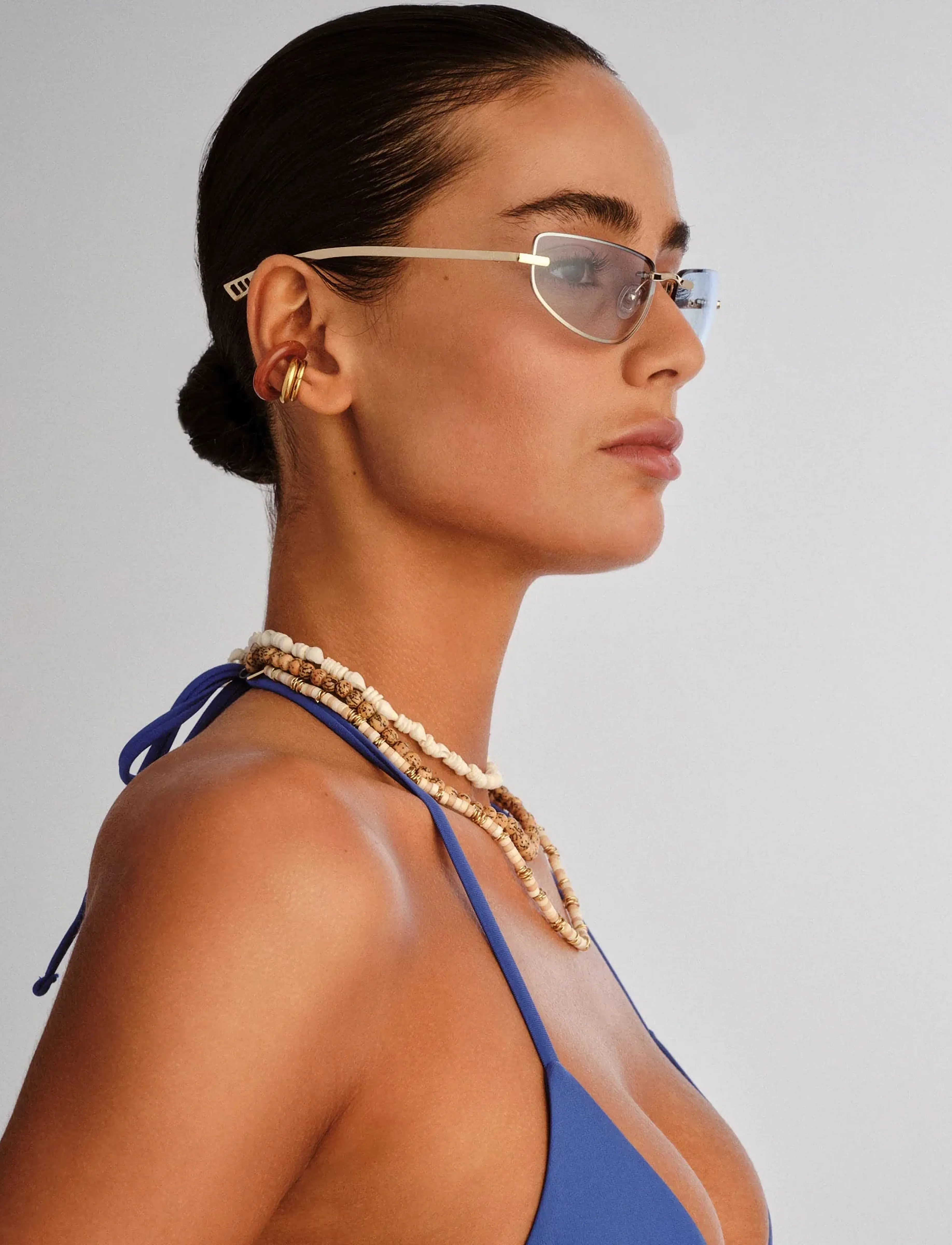 Le Specs Le Sustain - Bubbles, One Size, Blue, Solbriller > Katteøjesolbriller, Dame