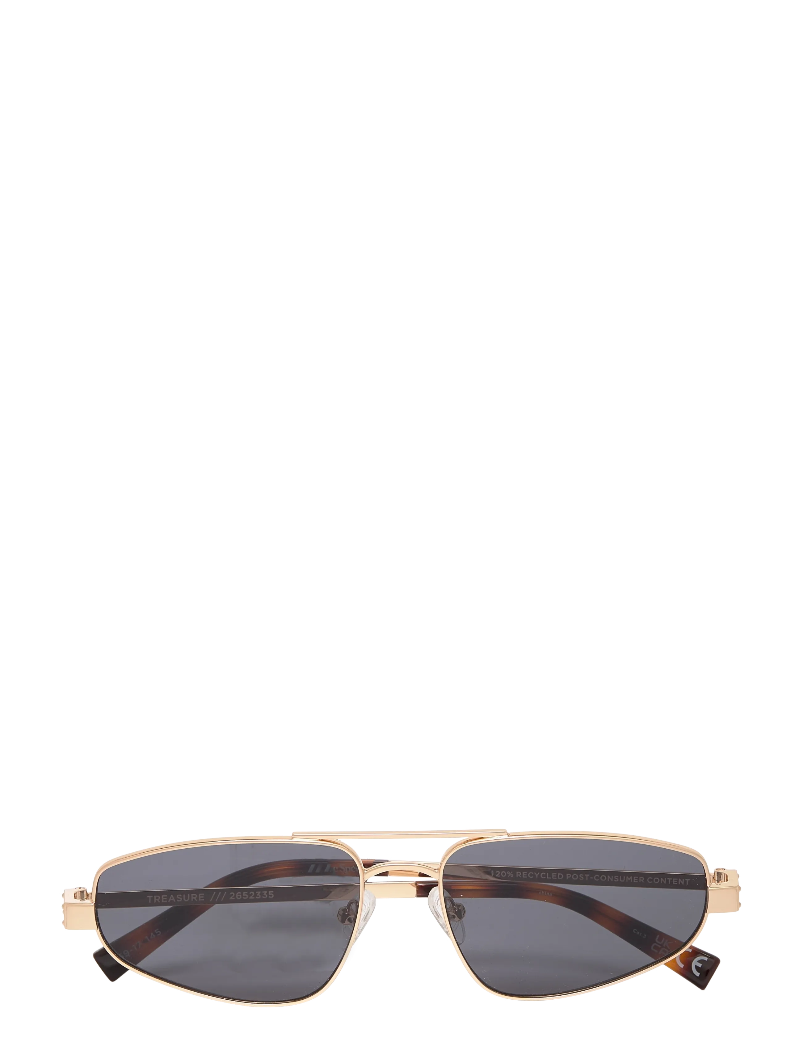 Le Specs LE SUSTAIN - TREASURE - Pilot - GOLD W/ SMOKE MONO LENS / gold