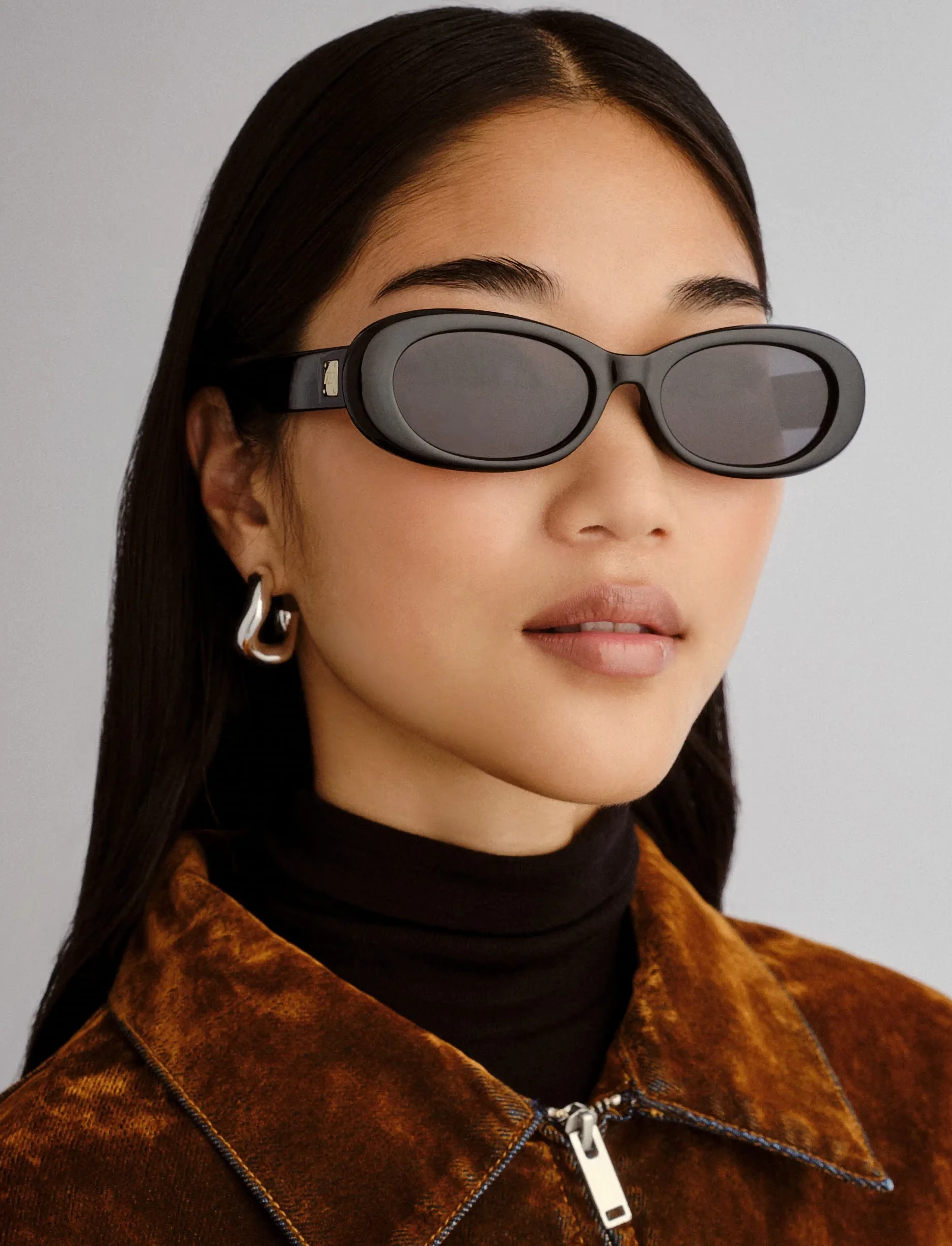 Le Specs Hey Ya!, One Size, Black, Solbriller > Solbriller Med Rundt Stel, Dame
