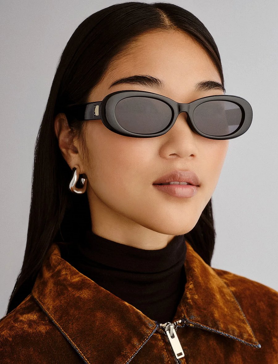 Le Specs - HEY YA! - runde solbriller - black w/ smoke mono lens - 0