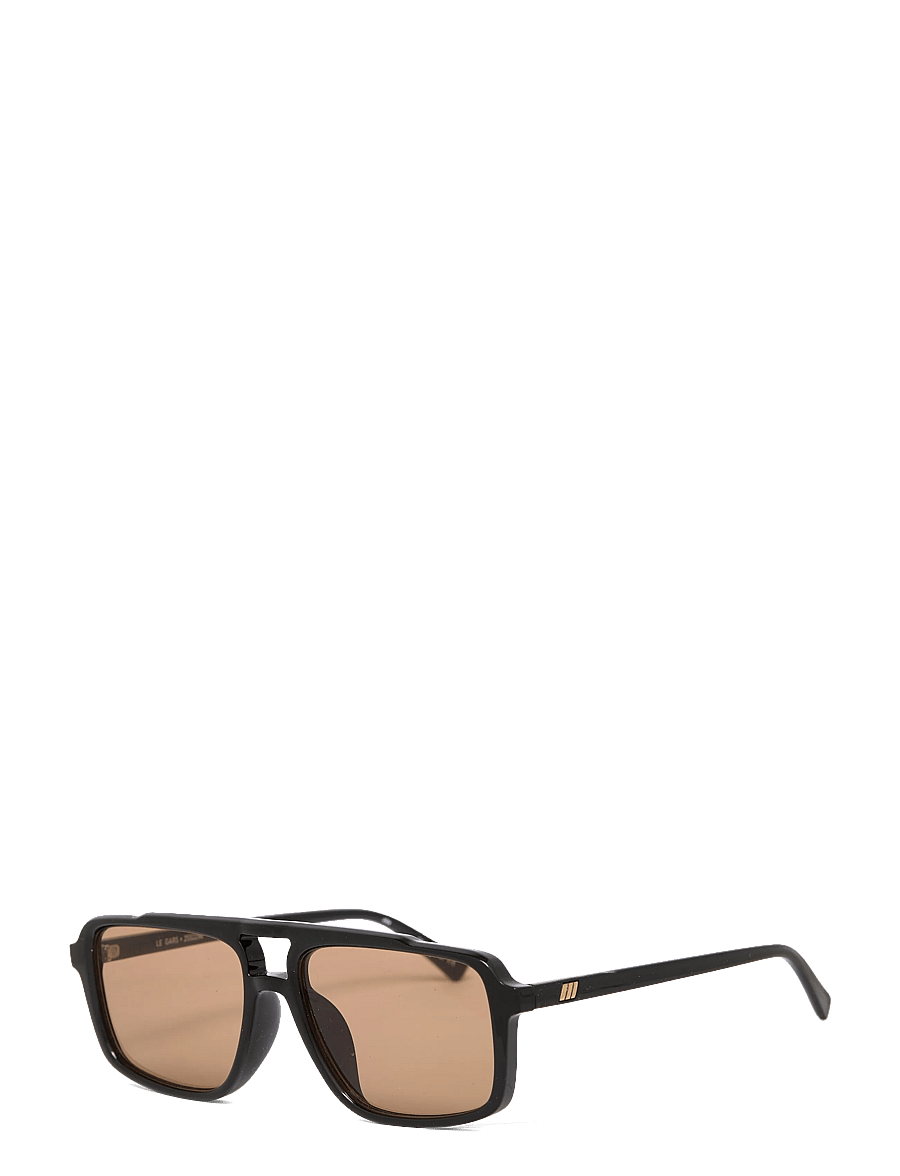 Le Specs - LE GARS - eckiger rahmen - black w/ light brown mono lens - 2