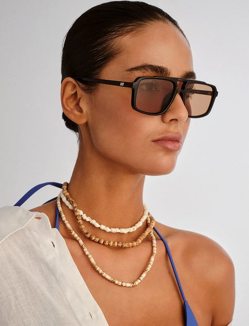 Le Specs - LE GARS - eckige form - black w/ light brown mono lens - 0