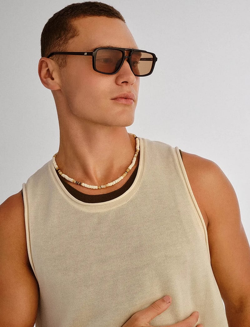 Le Specs - LE GARS - eckige form - black w/ light brown mono lens - 5