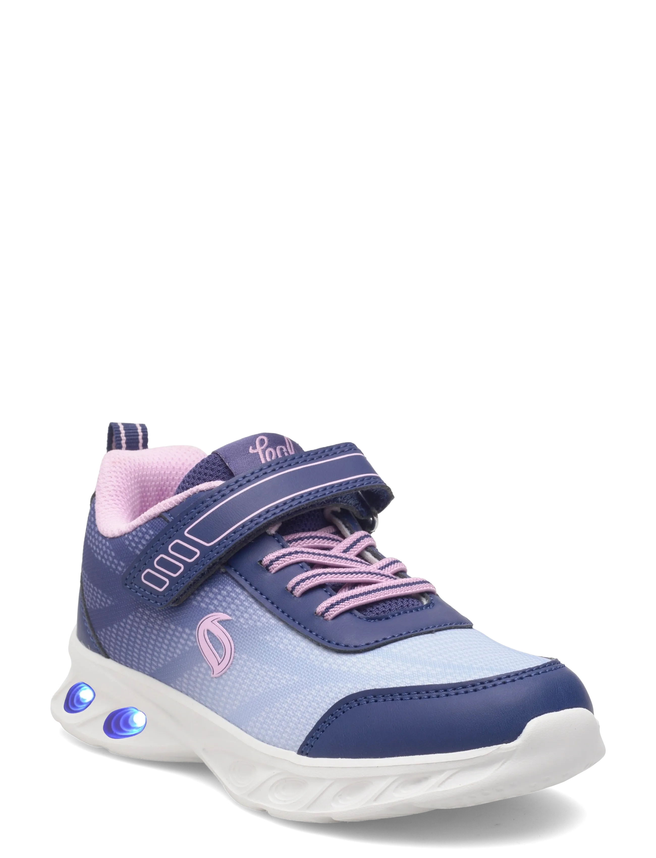 Leaf Ekeby, Børn, Lysende Velcro Sneakers, Hvid, Str: 28