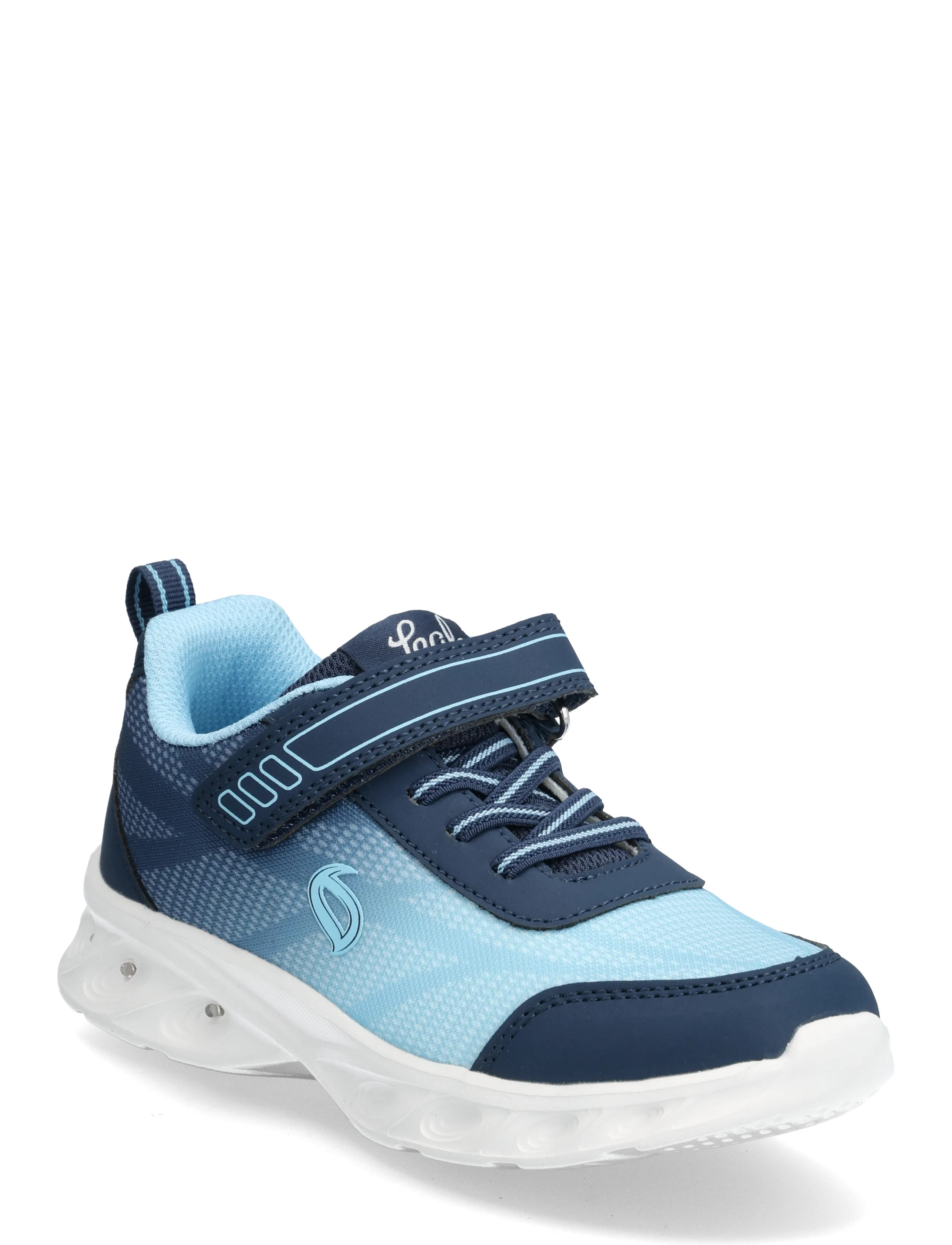 Leaf Ekeby, Børn, Lysende Velcro Sneakers, Navy, Str: 25