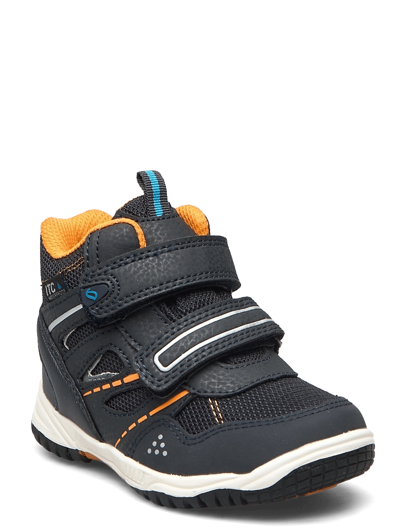 Leaf - Kasuri - hoher schnitt - navy/orange - 1