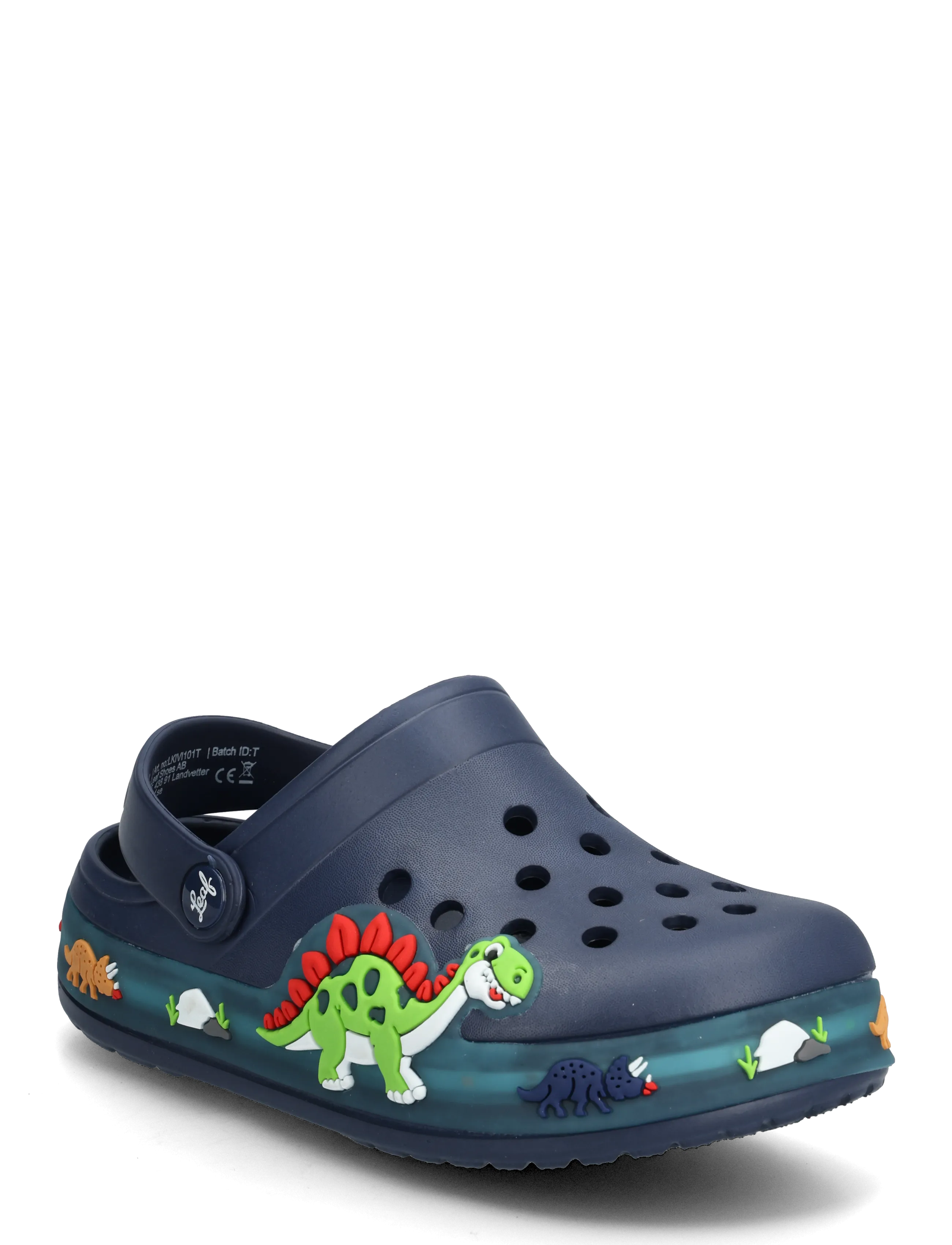 Leaf Kivik, Børn, Børne Dinosaur Clogs, Navy, Str: 34/35