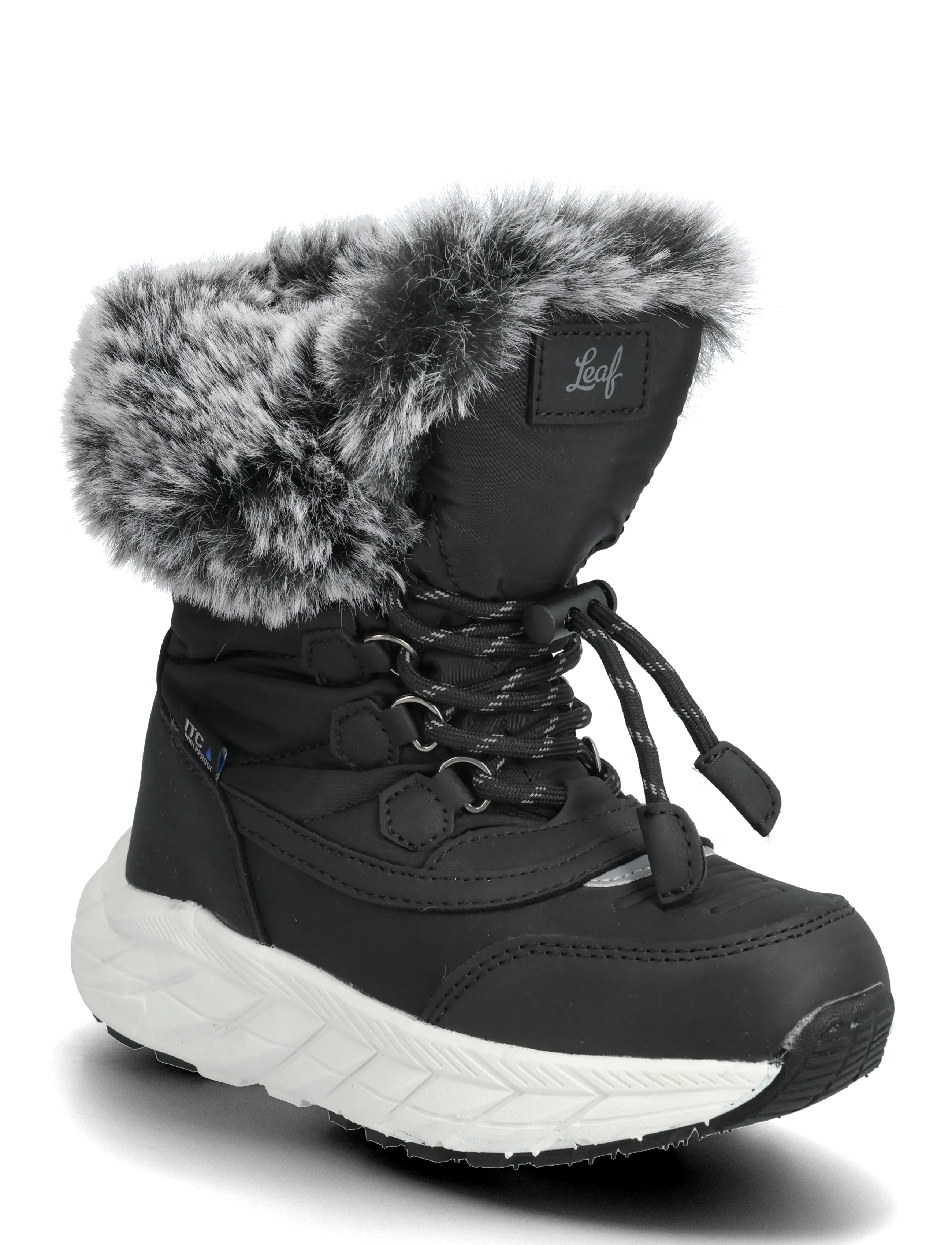 Leaf Solna, 28/18.4 cm, Winter Boots, Schwarz - Winterboots Pull On, Kinder