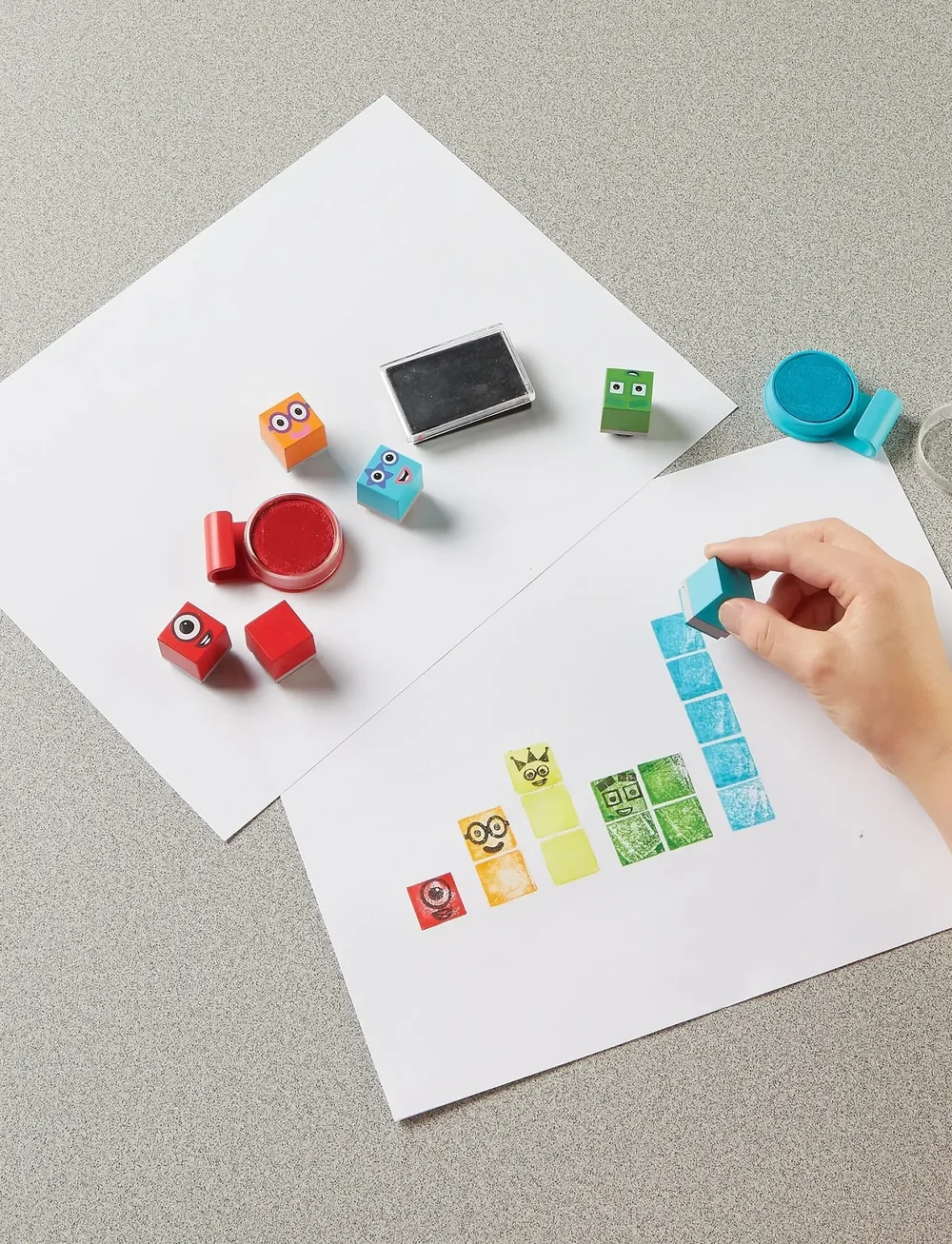 Learning Resources - Numberblocks® Stampoline Park Stamp Activity Set - stämplar - multi coloured - 5