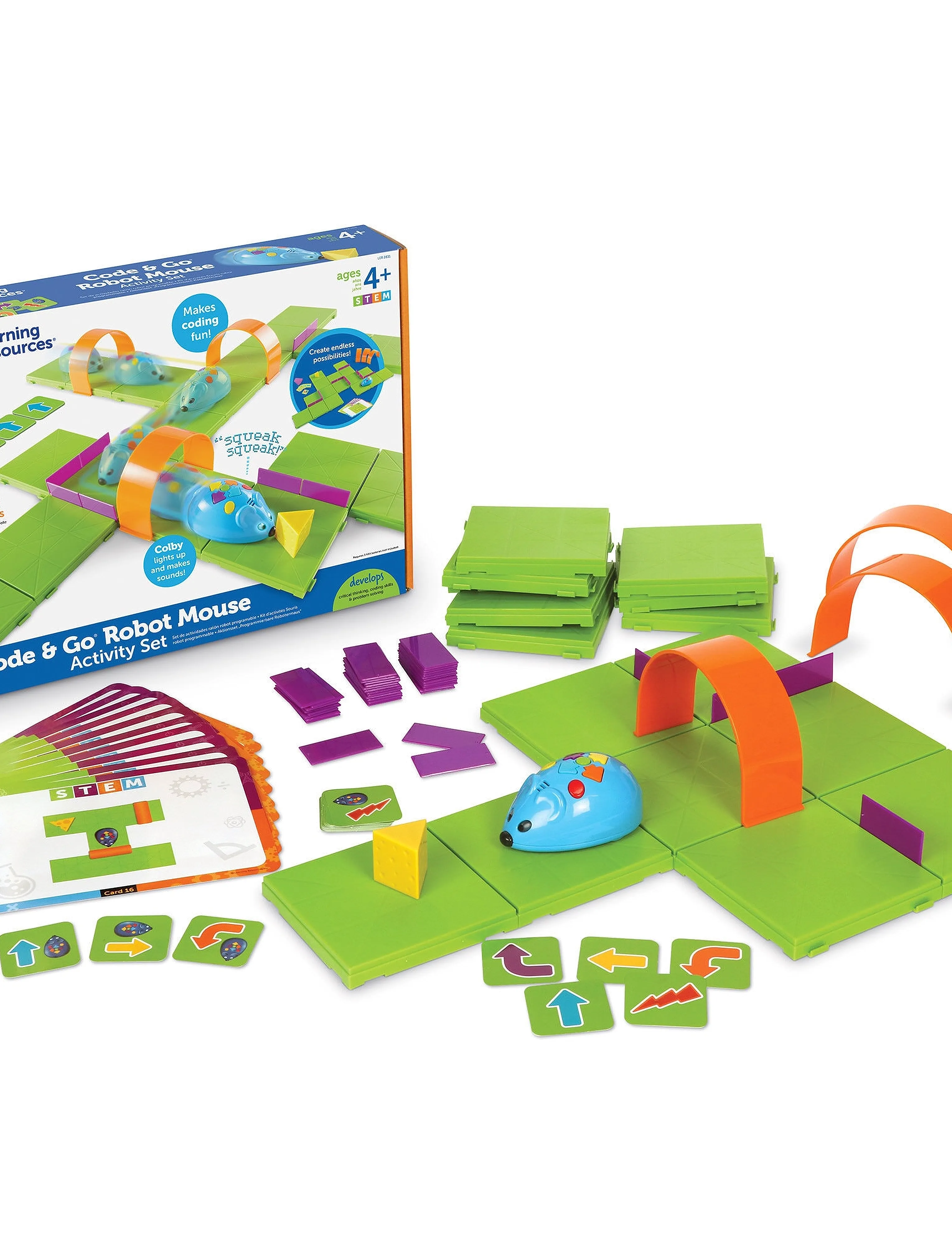 Learning Resources Code & Go Robot Mouse Activity Set, One Size, Blue, Legesæt Og Actionfigurer > Legesæt, Børn