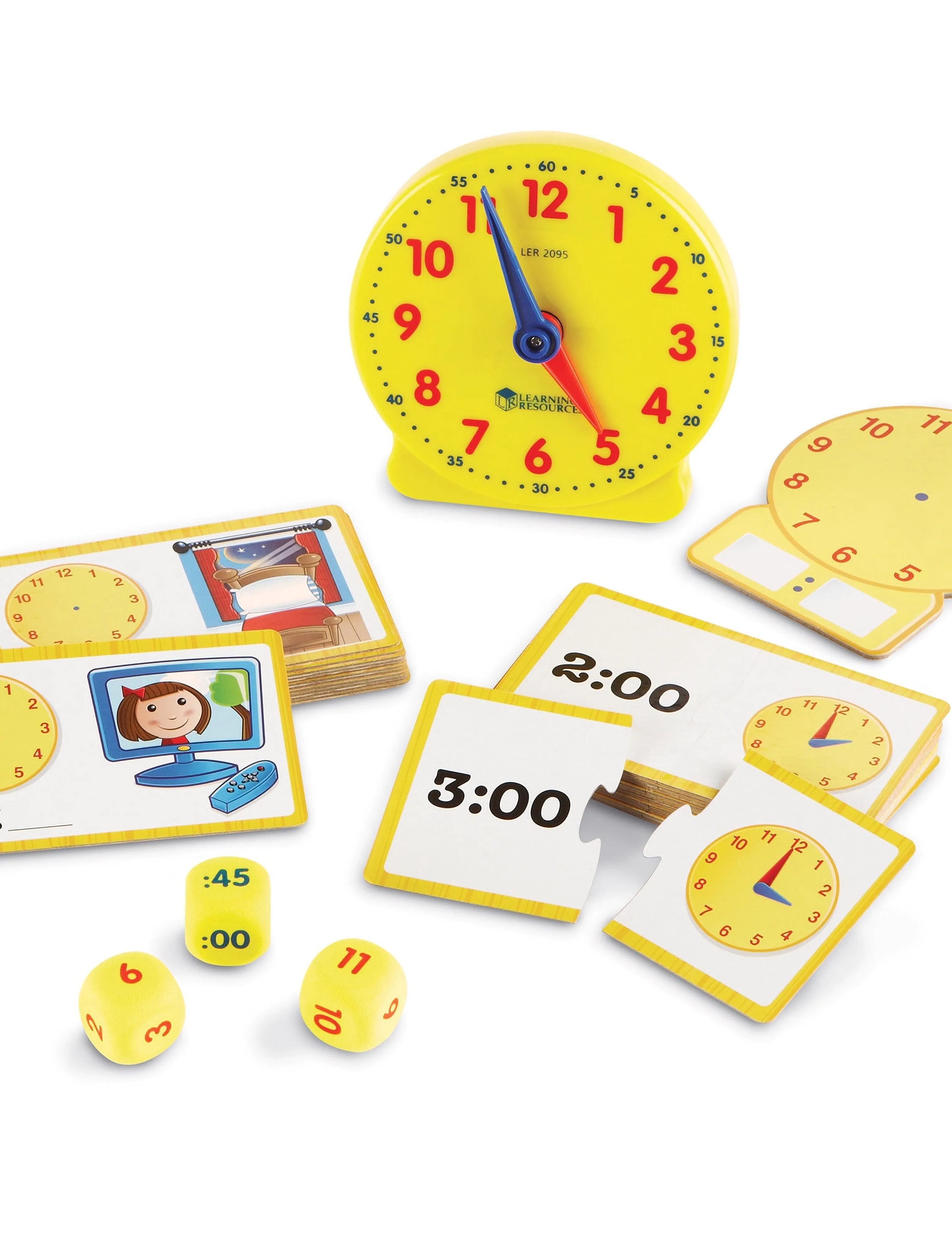 Learning Resources Time Activity Set, One Size, White, Spil > Pædagogiske Spil, Børn