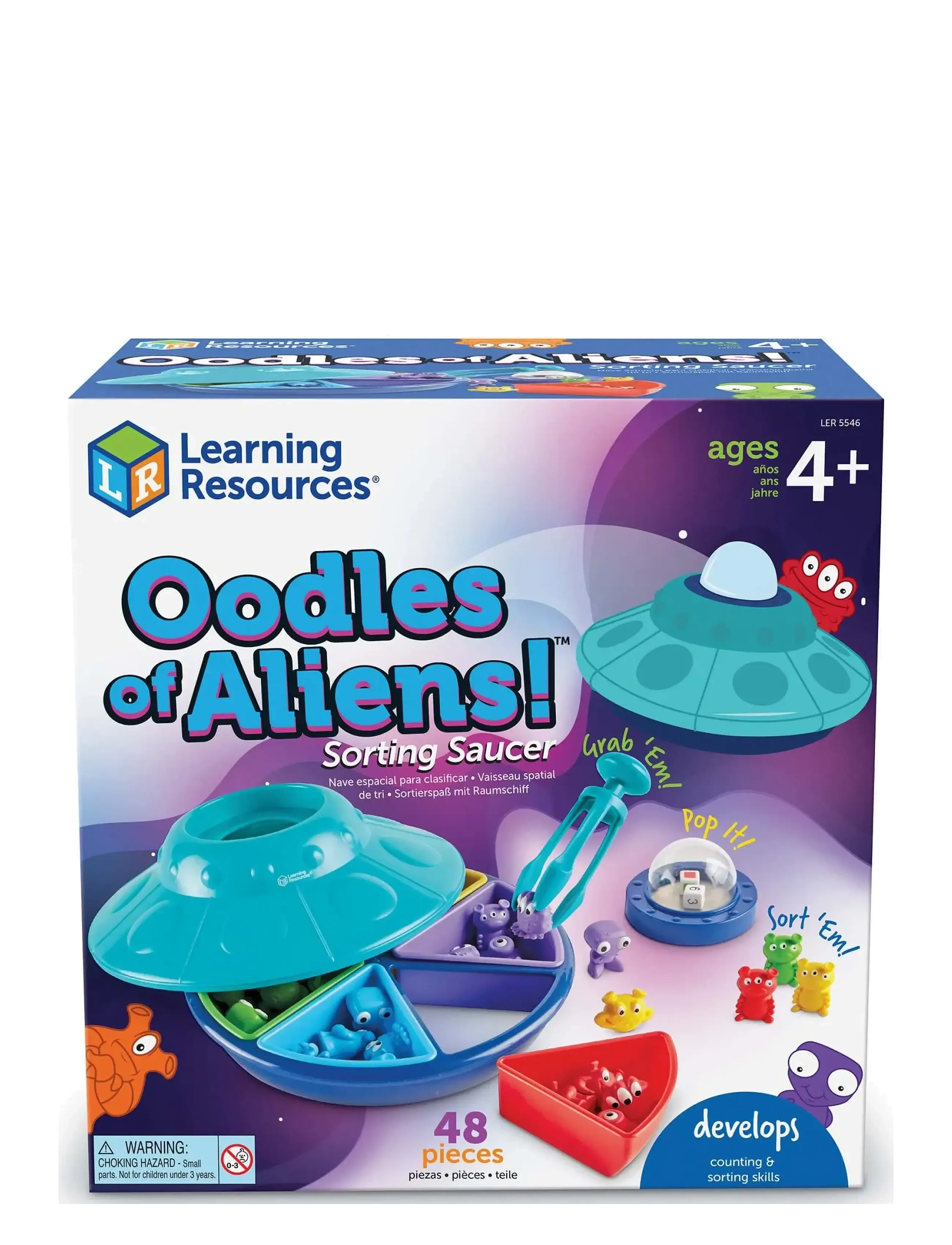 Learning Resources Oodles Of Aliens! Sorting Saucer, Børn, Sorting Box Toy, Multi/mønstret, Str: ONE SIZE