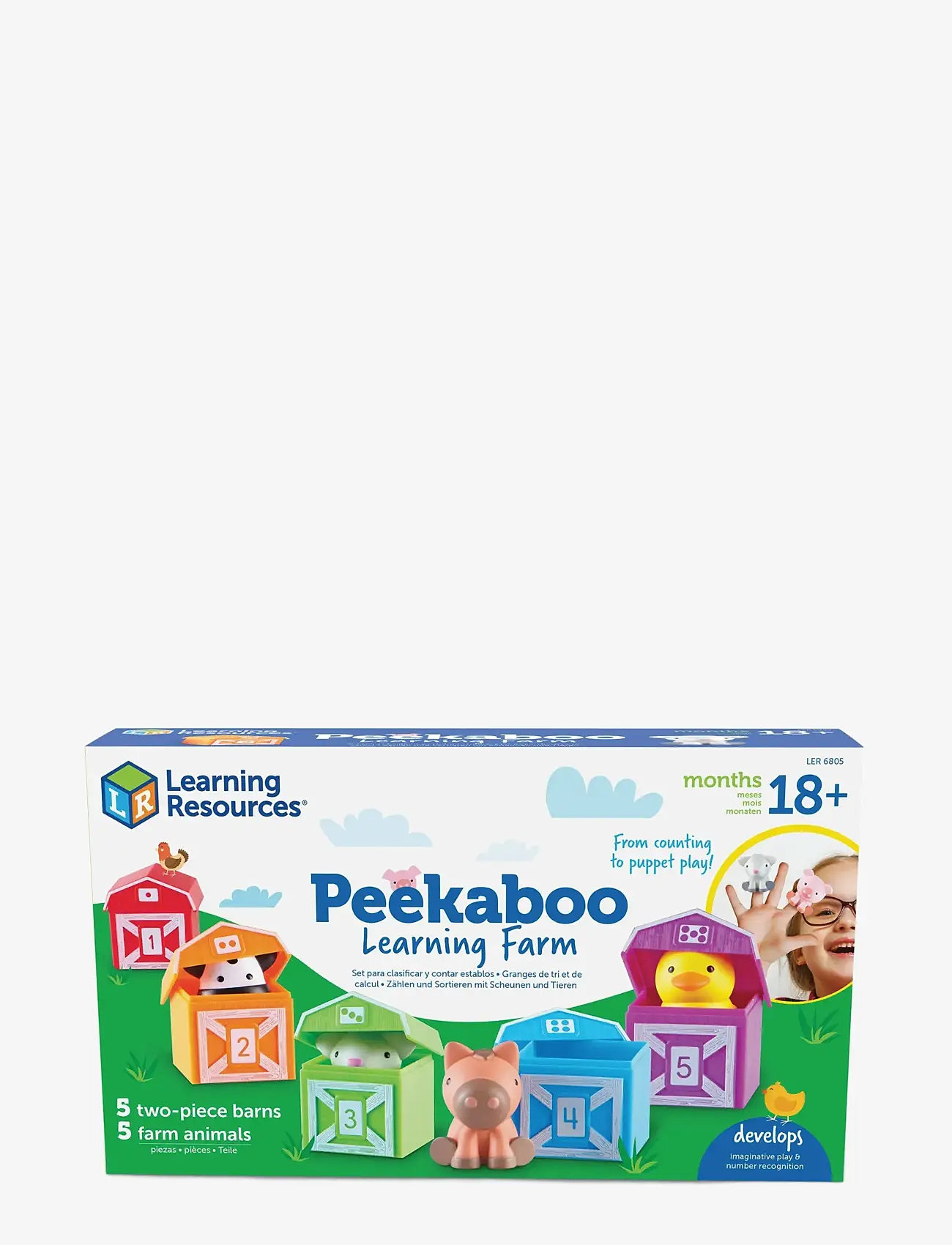 Learning Resources - Peekaboo Learning Farm - lekset - multi coloured - 0