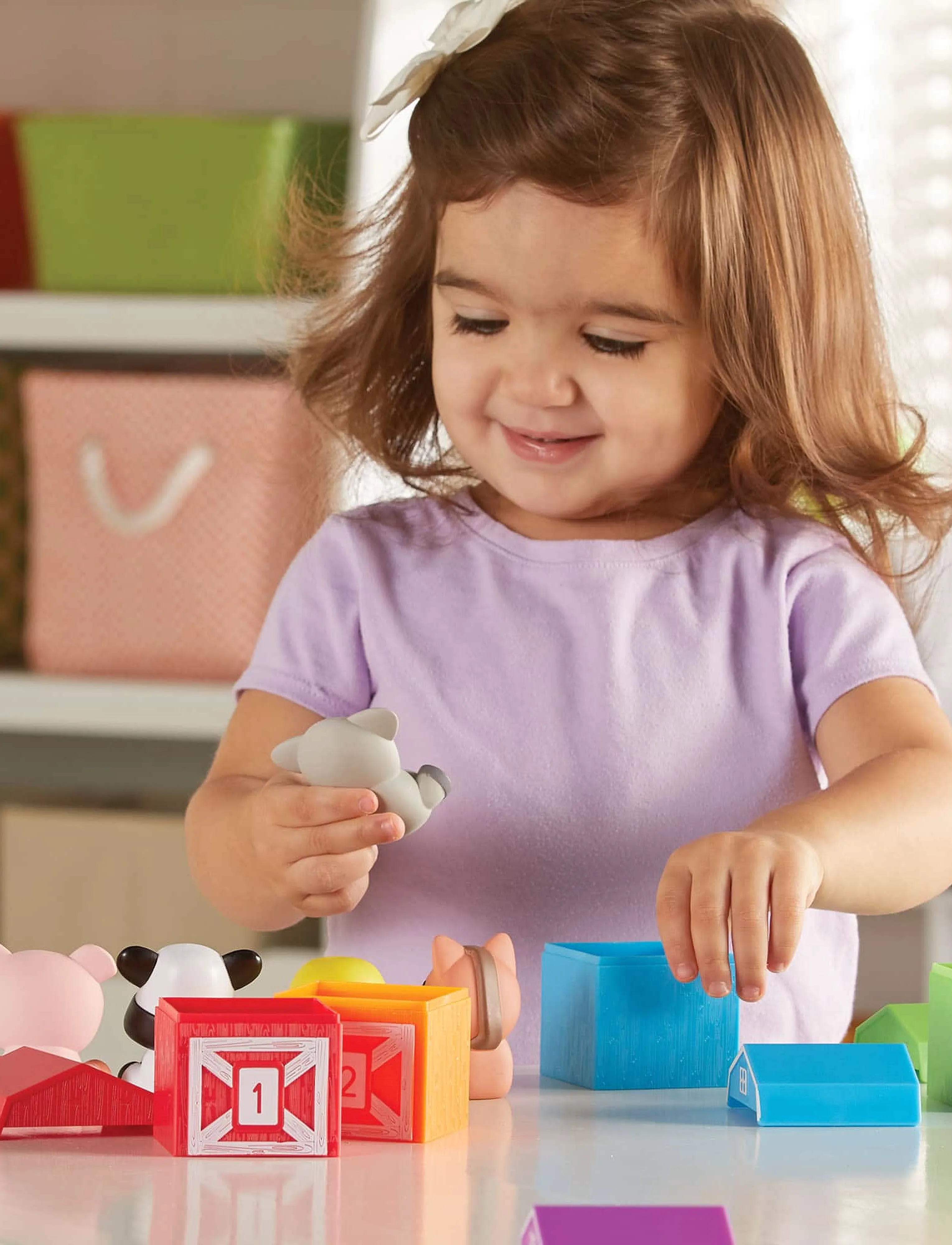 Learning Resources Peekaboo Learning Farm, Børn, Play Sæt, Pink, Str: ONE SIZE