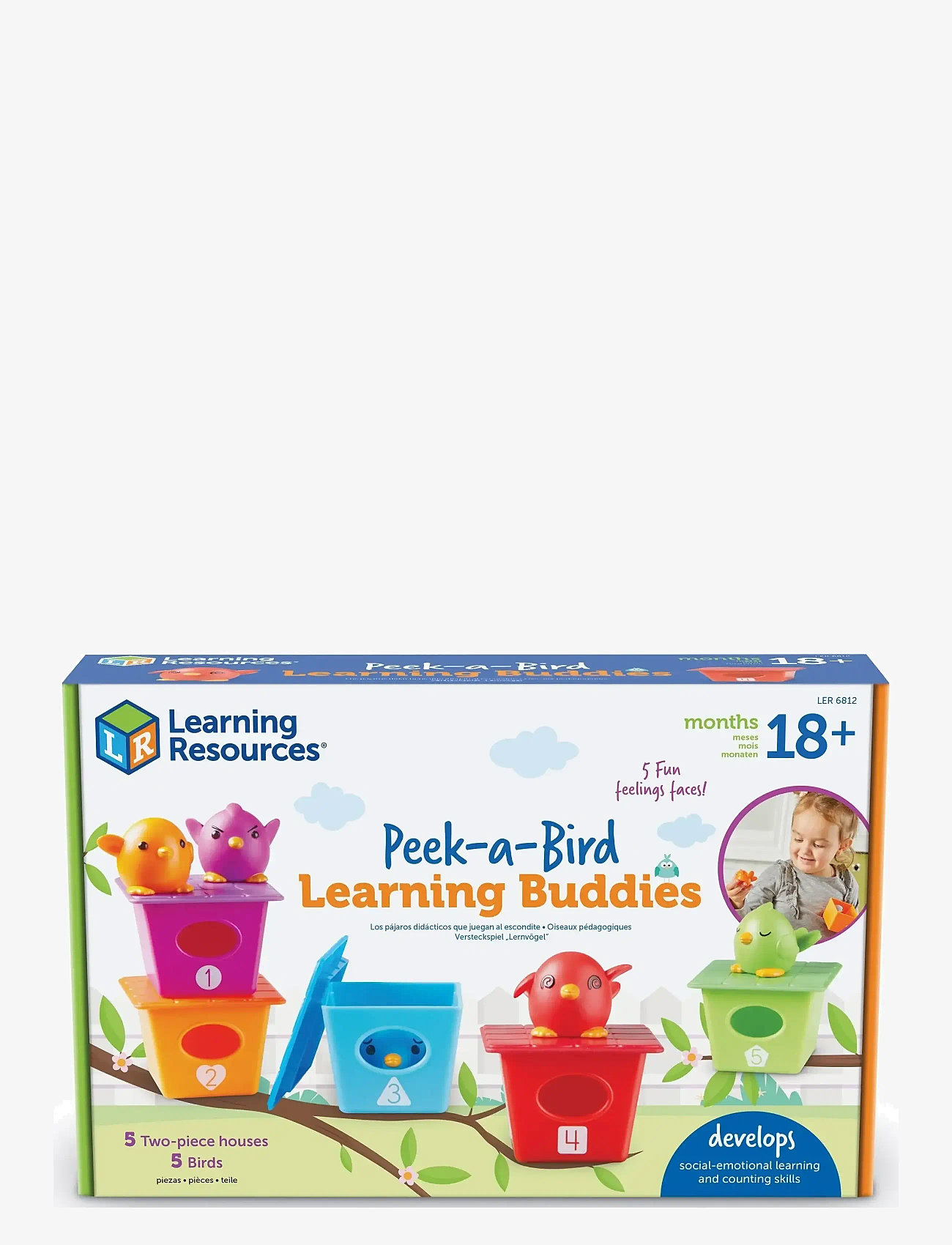 Learning Resources - Peek-a-Bird Learning Buddies - sorting box toy - multi coloured - 1