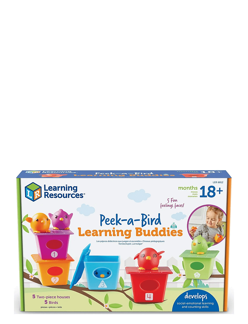 Learning Resources - Peek-a-Bird Learning Buddies - sorting box toy - multi coloured - 1