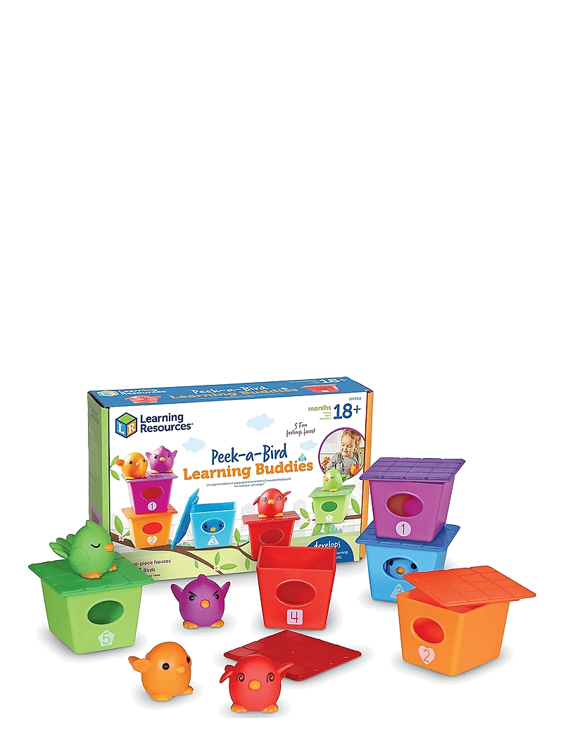 Learning Resources - Peek-a-Bird Learning Buddies - sorting box toy - multi coloured - 2