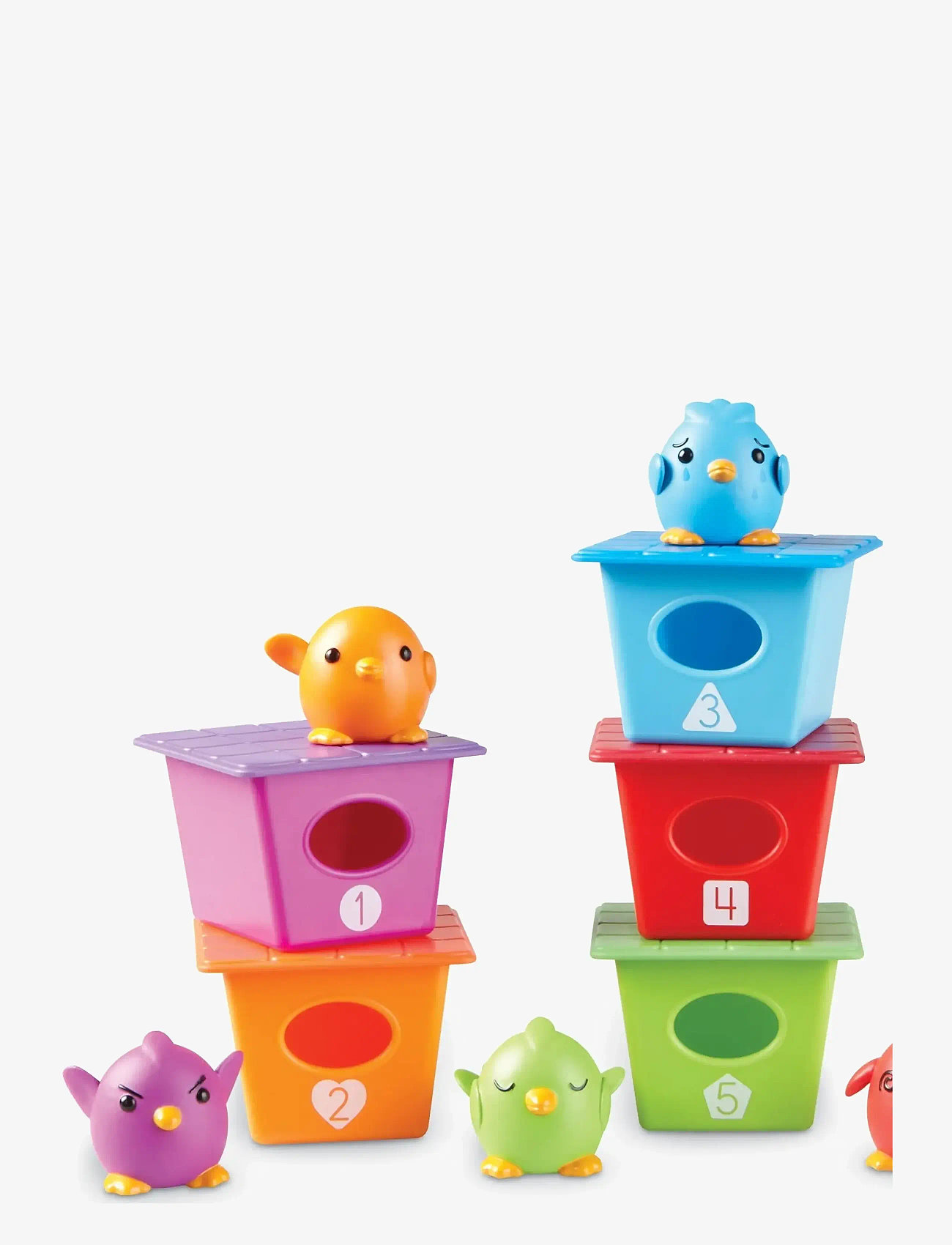Learning Resources - Peek-a-Bird Learning Buddies - sorting box toy - multi coloured - 3