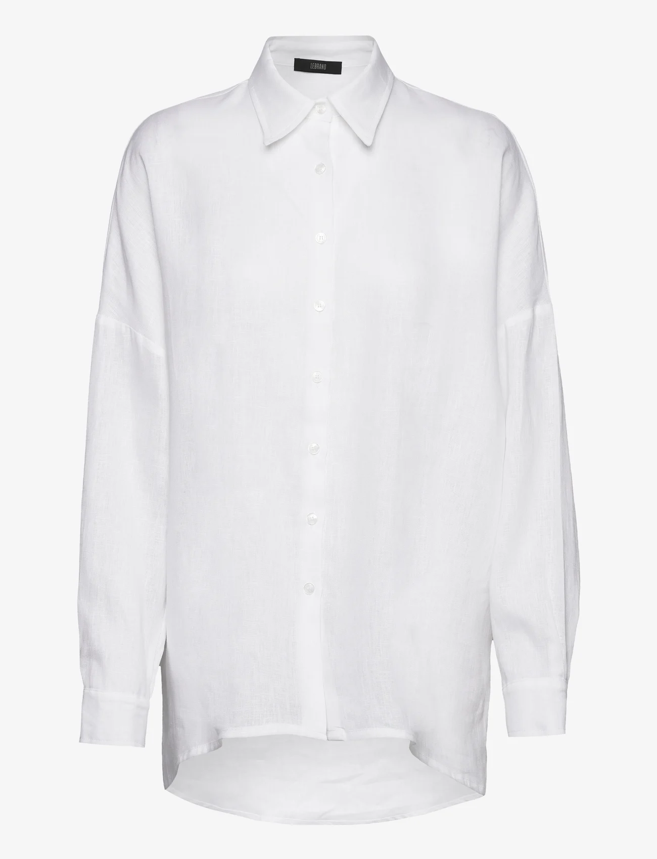 LEBRAND - BILBAO LINEN SHIRT - long-sleeved shirts - white - 0