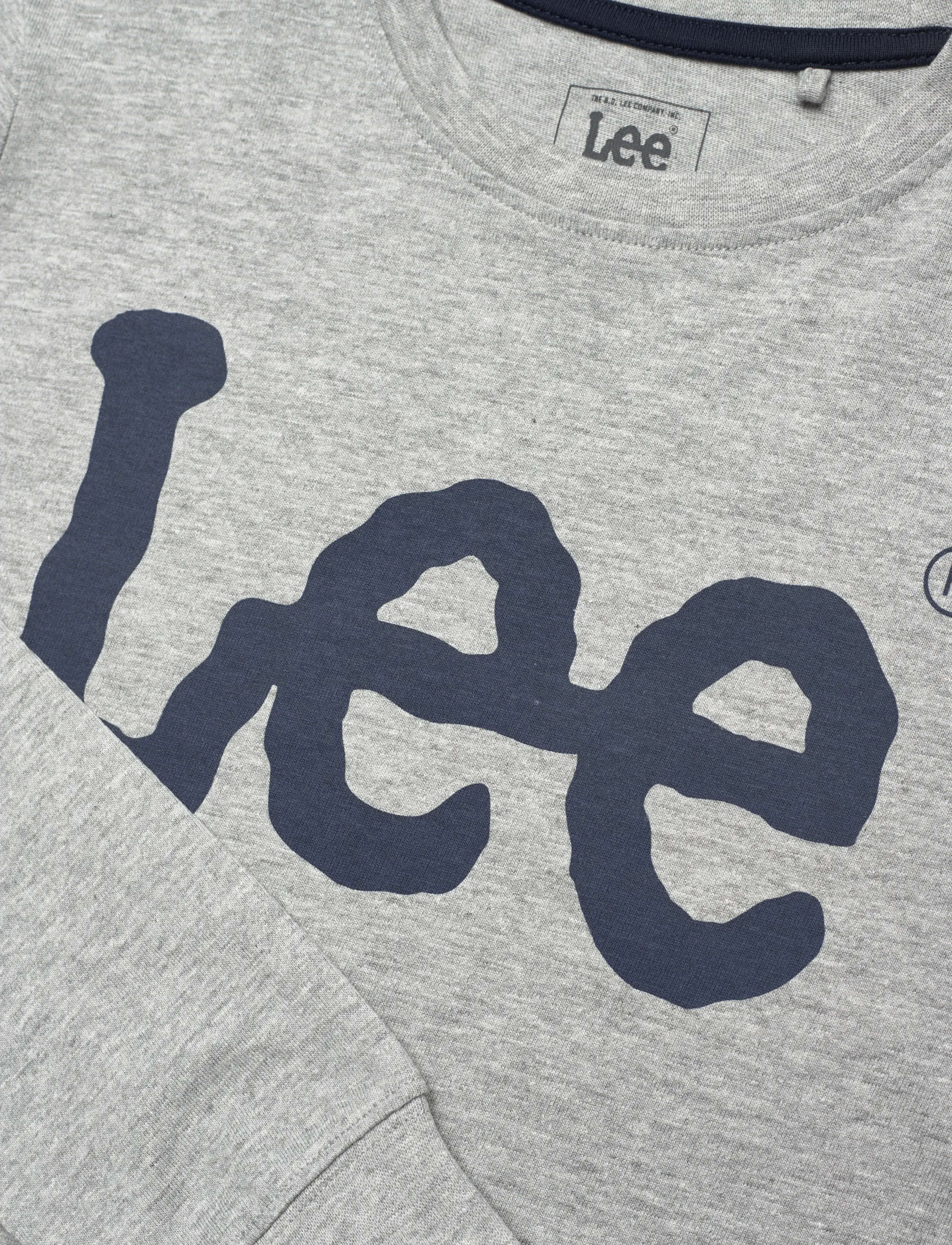 Lee Jeans - Wobbly Graphic LS T-Shirt - langærmede t-shirts - vintage grey heather - 2