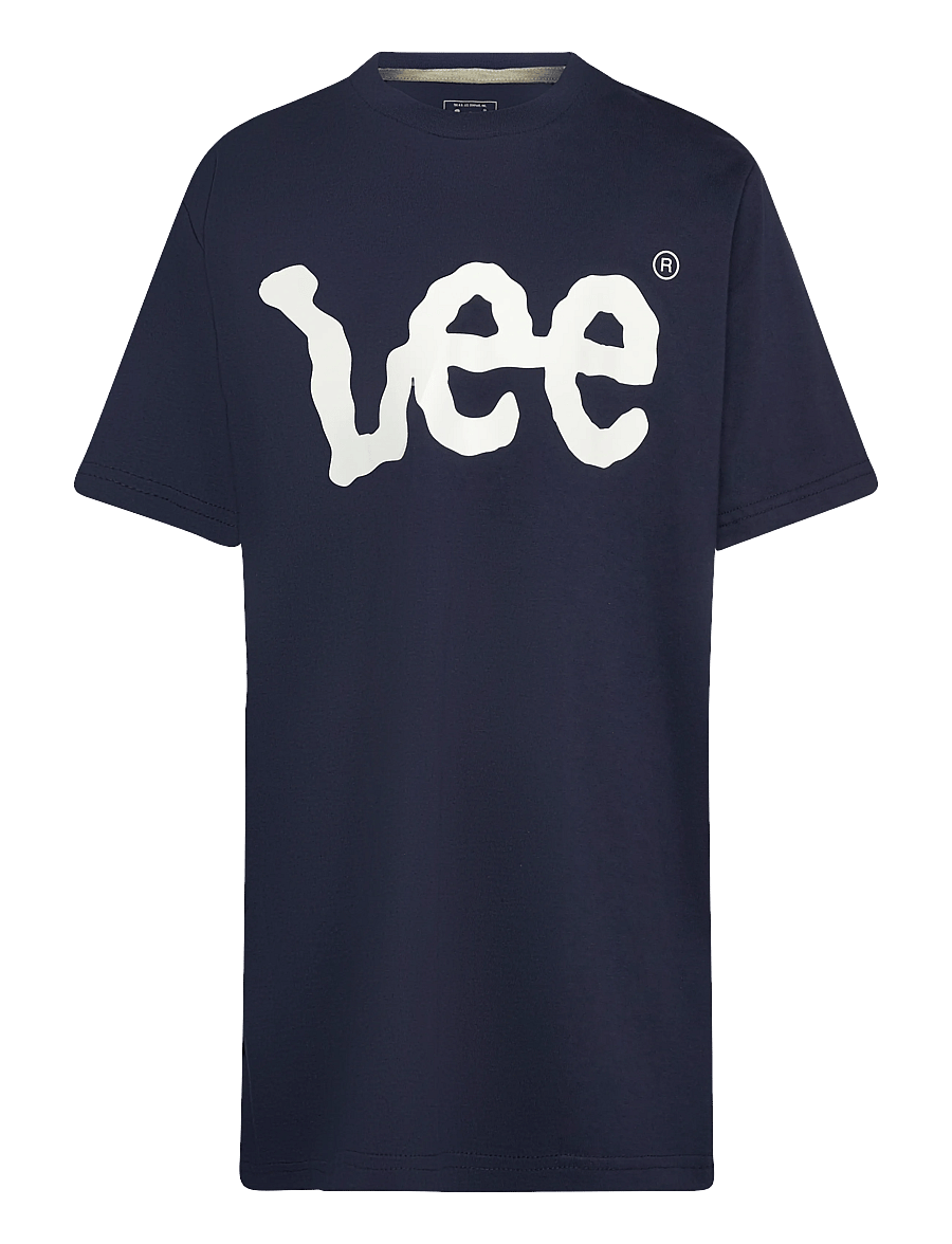 Lee Jeans - Wobbly Graphic T-Shirt - kortärmade t-shirts - navy blazer - 0