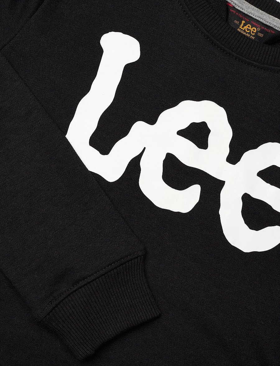 Lee Jeans - Wobbly Lee Graphic LB Crew - dressipluusid - black - 2