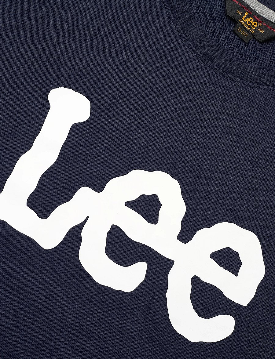 Lee Jeans - Wobbly Lee Graphic LB Crew - sweatshirts - navy blazer - 2