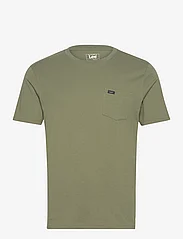 Lee Jeans - POCKET TEE - short-sleeved t-shirts - olive grove - 0