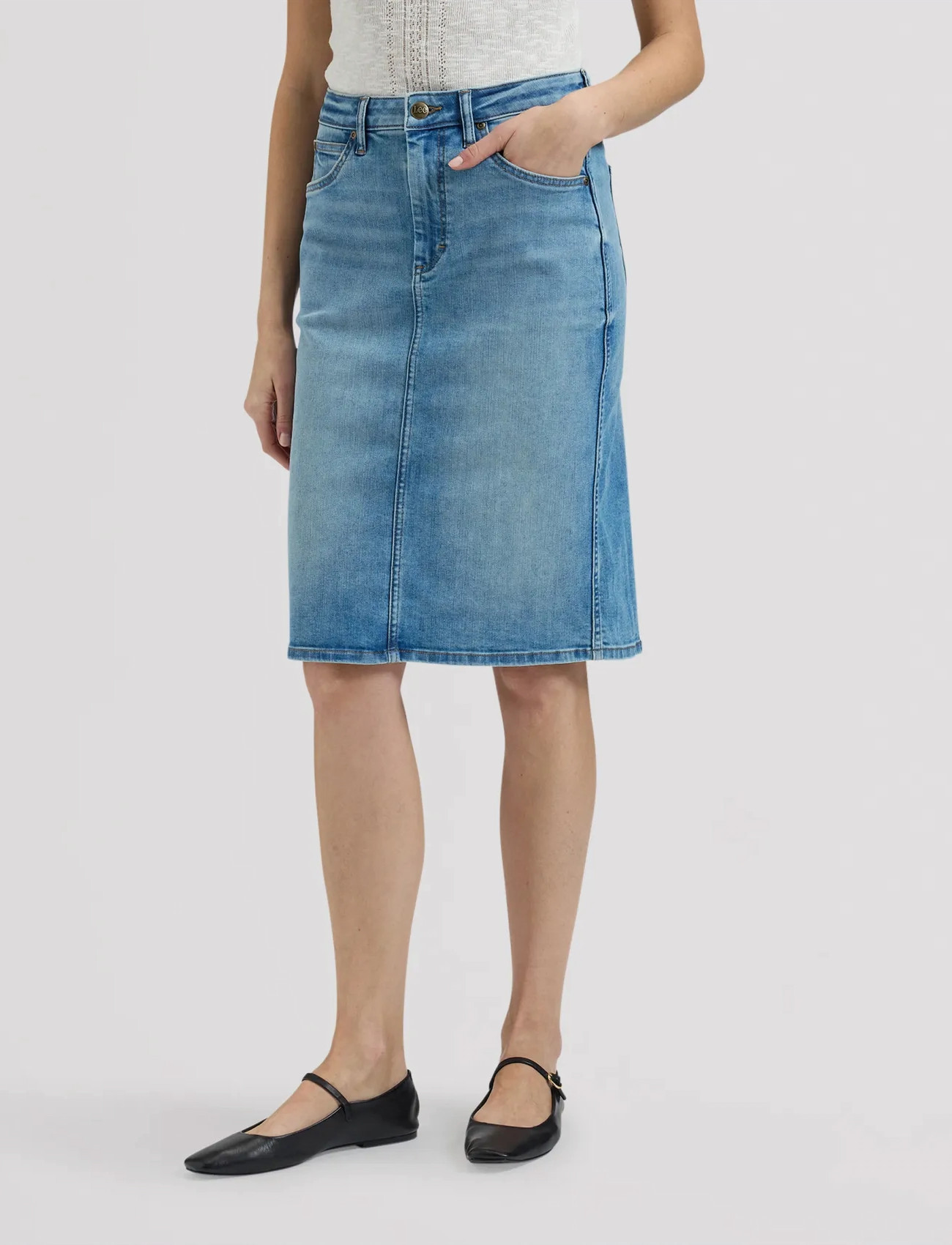 Lee Jeans Midi Skirt - - 28 x 00 1