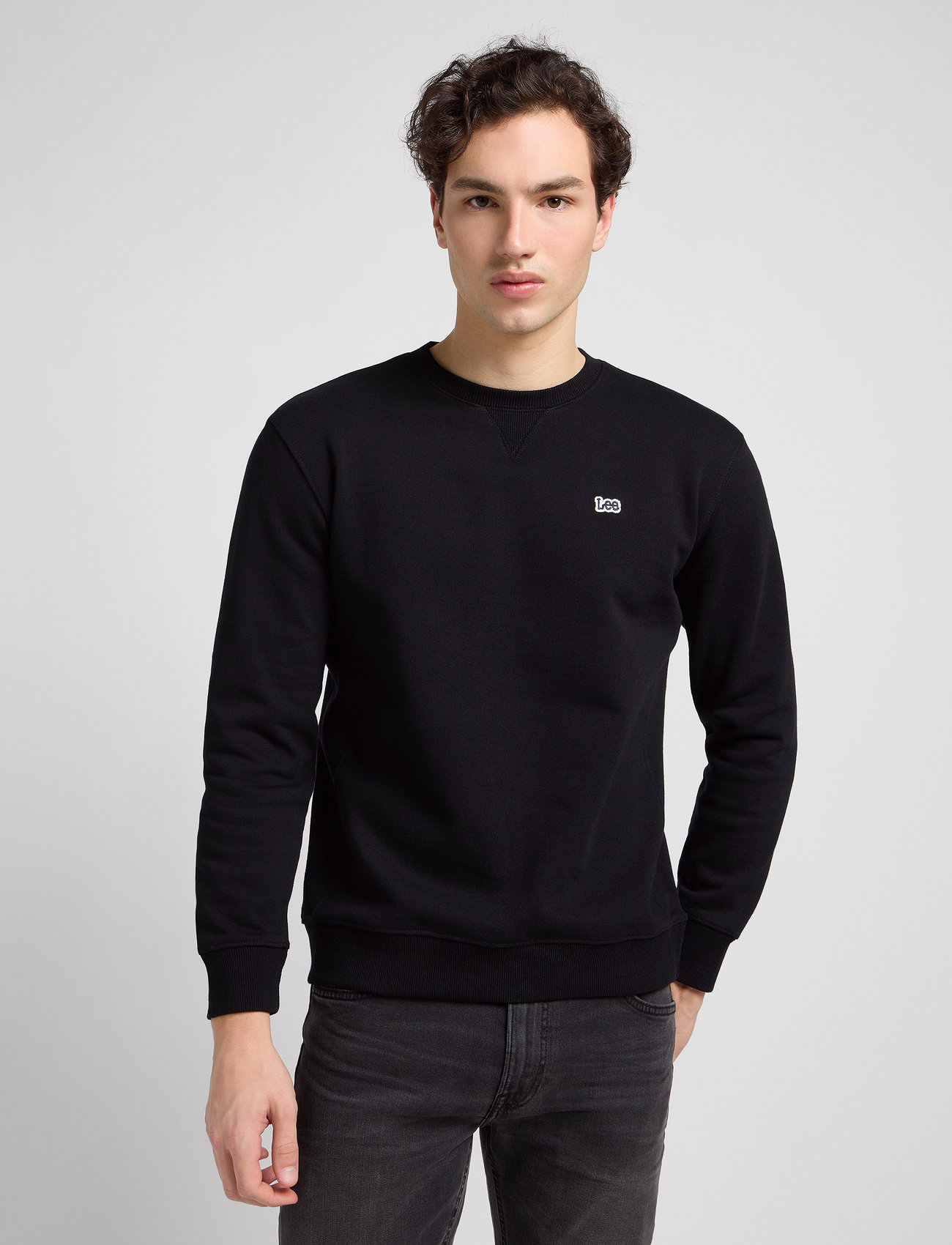 Sweaters uten Hette til Menn Lee Plain Crew Svart
