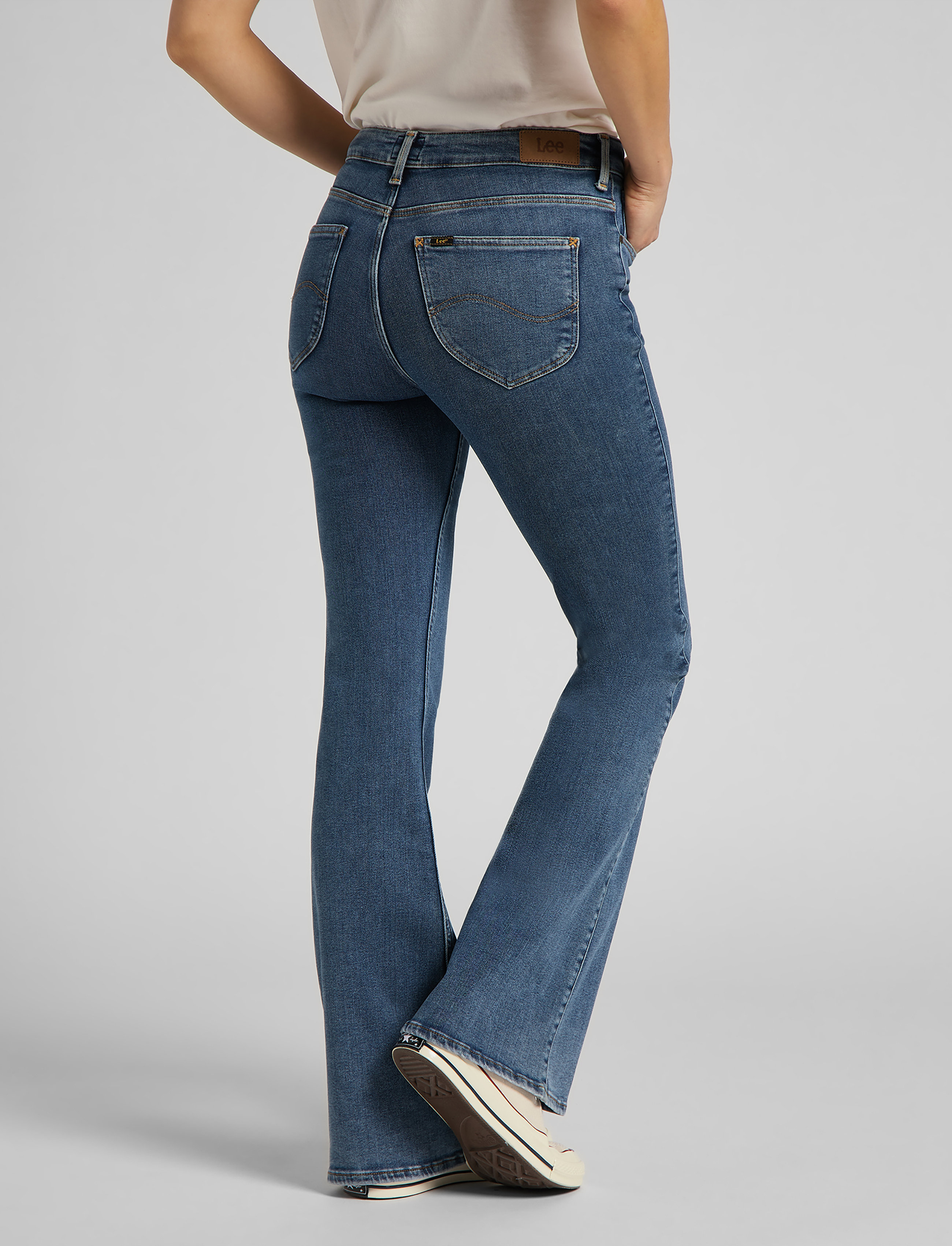 Lee Jeans - BREESE - flared jeans - blue typhoon - 4
