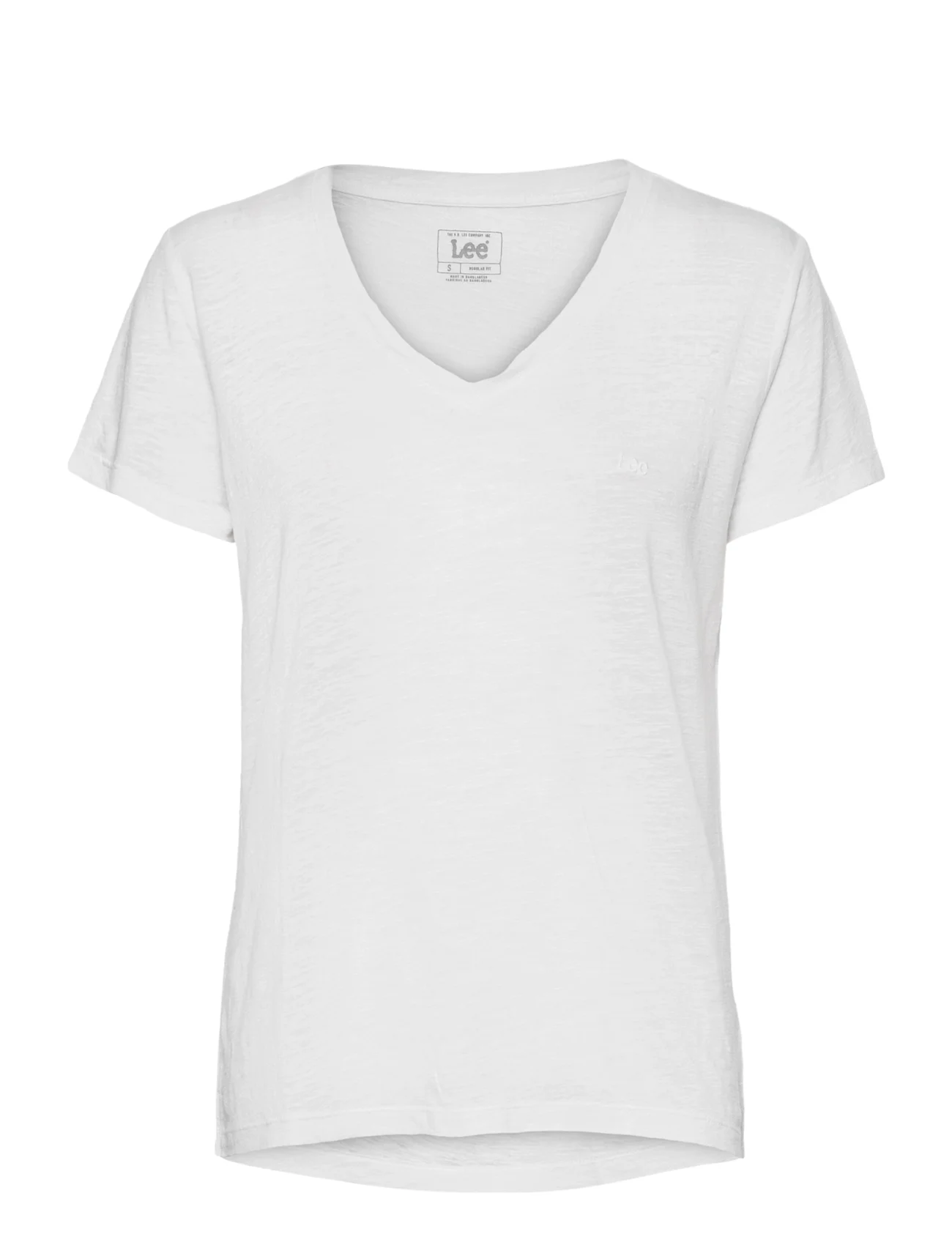 Lee Jeans - V NECK TEE - t-shirt & tops - bright white - 0