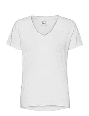 Lee Jeans - V NECK TEE - madalaimad hinnad - bright white - 0