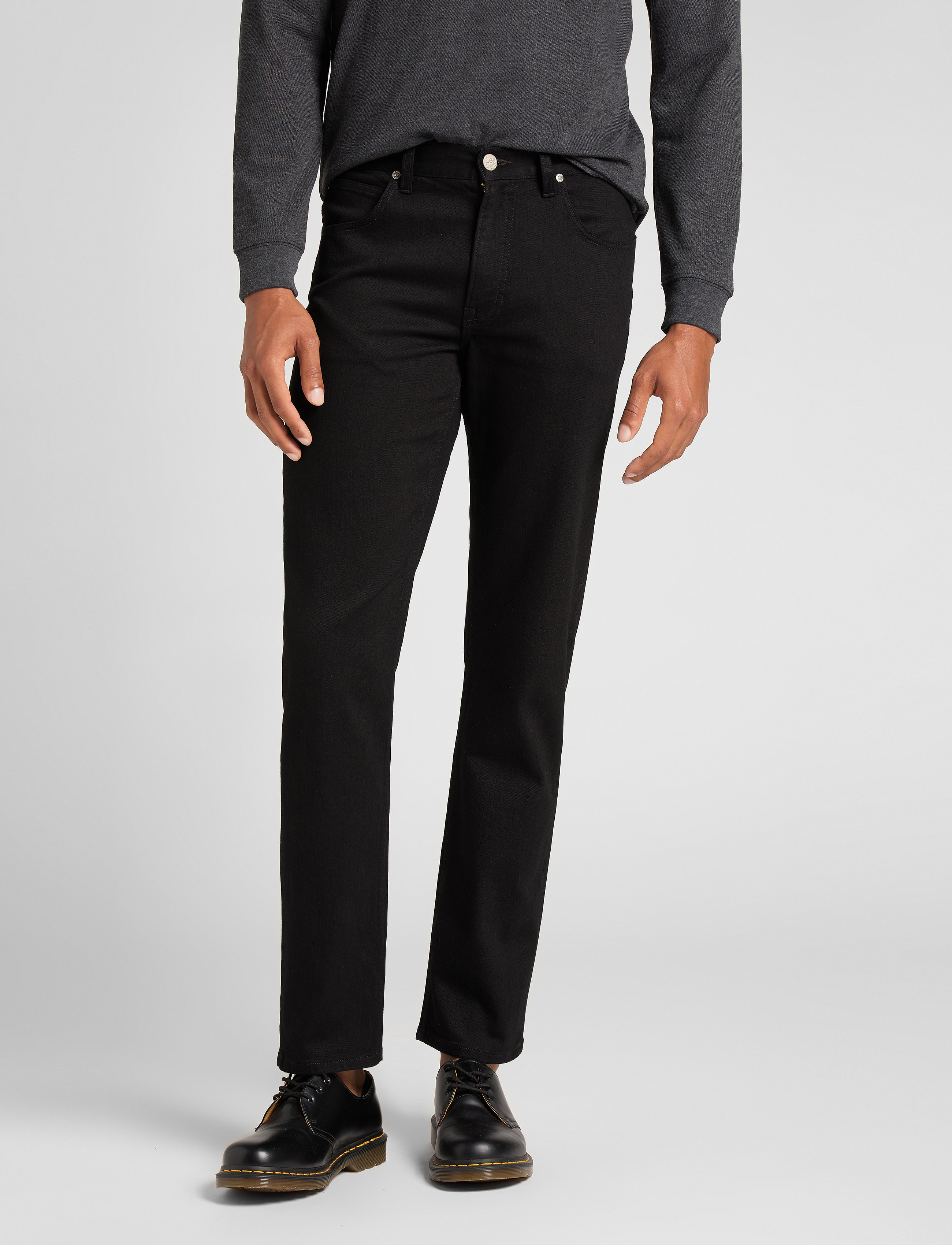 Lee Jeans Brooklyn Straight, 48 x 34, Black, Jeans > Almindelige, Herre