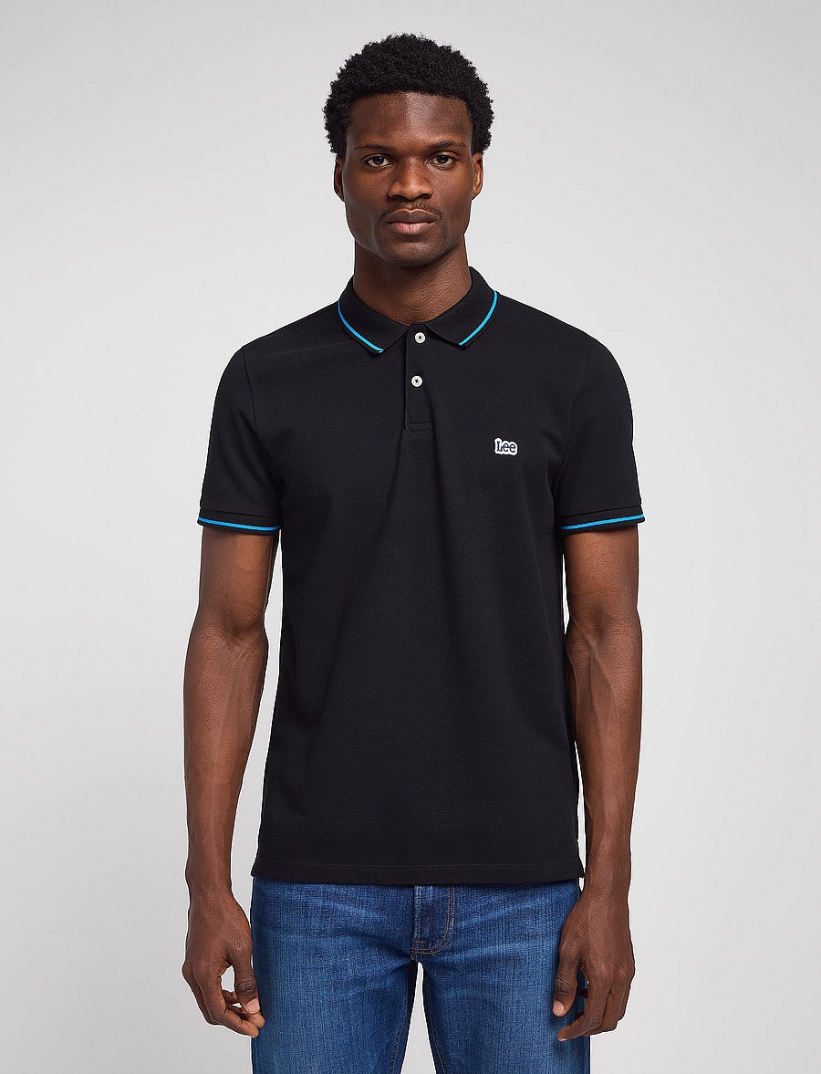 Lee Jeans - PIQUE POLO - kurzärmelig - black - 0
