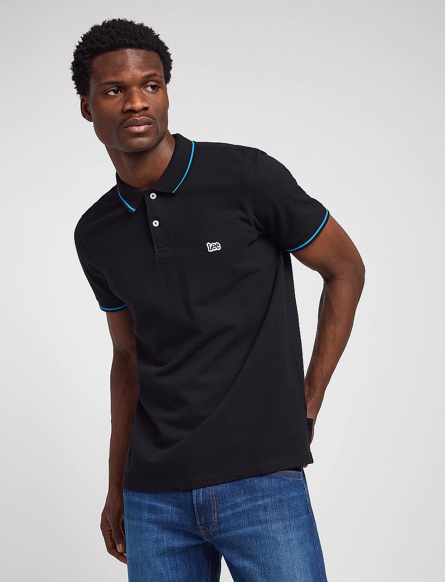 Lee Jeans - PIQUE POLO - kurzärmelig - black - 5