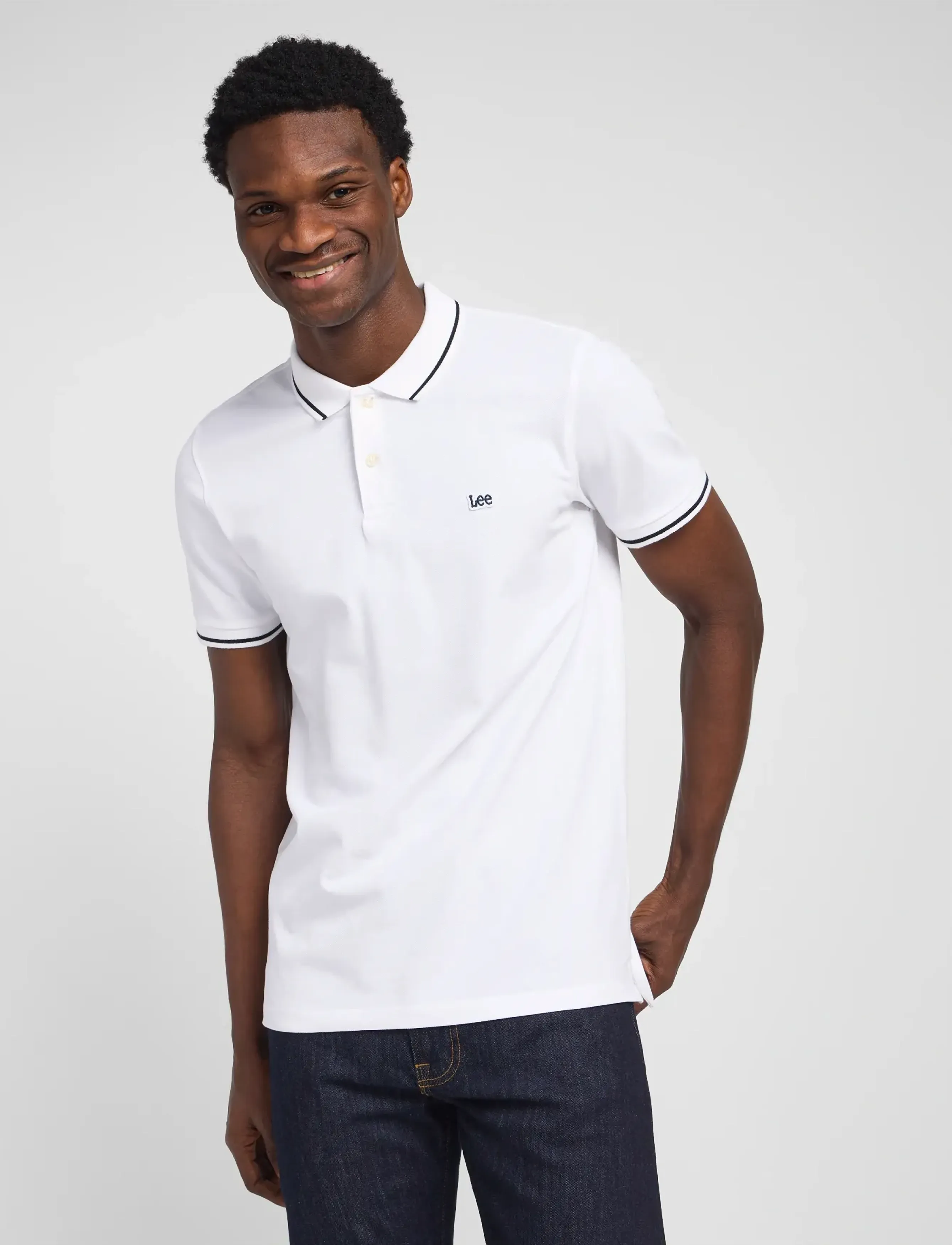 Lee Jeans PIQUE POLO - Kortærmede poloer - BRIGHT WHITE / white
