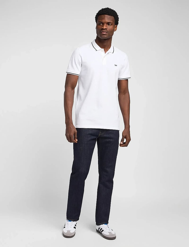 Lee Jeans - PIQUE POLO - stickade pikéer - bright white - 4