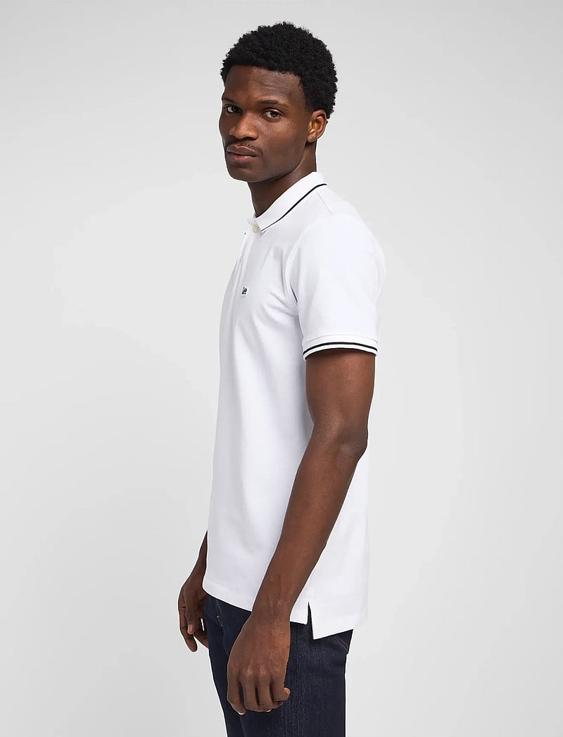 Lee Jeans - PIQUE POLO - stickade pikéer - bright white - 5