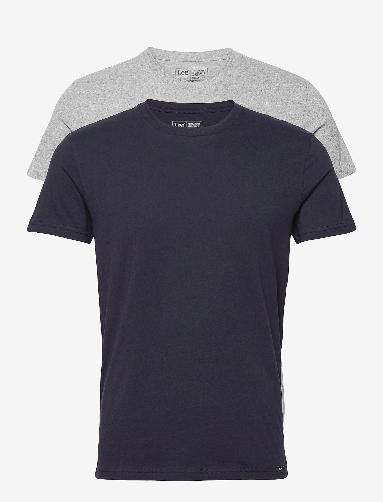 Lee Jeans - TWIN PACK CREW - t-särkide multipakk - greymele navy - 1