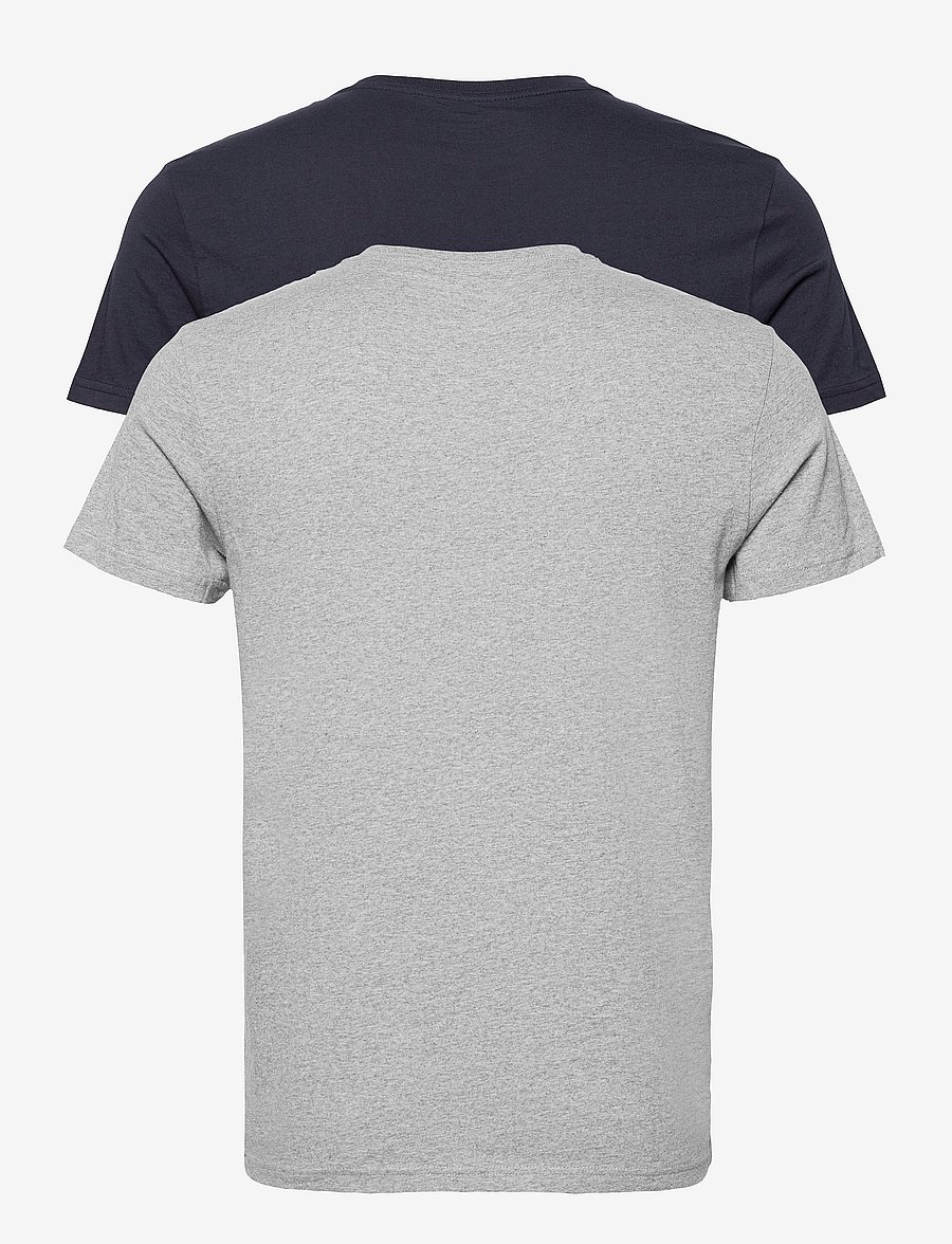 Lee Jeans - TWIN PACK CREW - t-shirts im multipack - greymele navy - 2