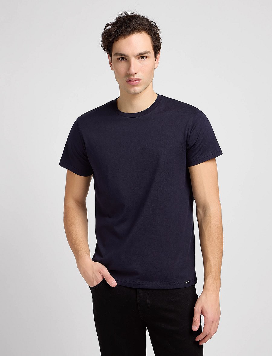 Lee Jeans - TWIN PACK CREW - t-shirts im multipack - greymele navy - 5
