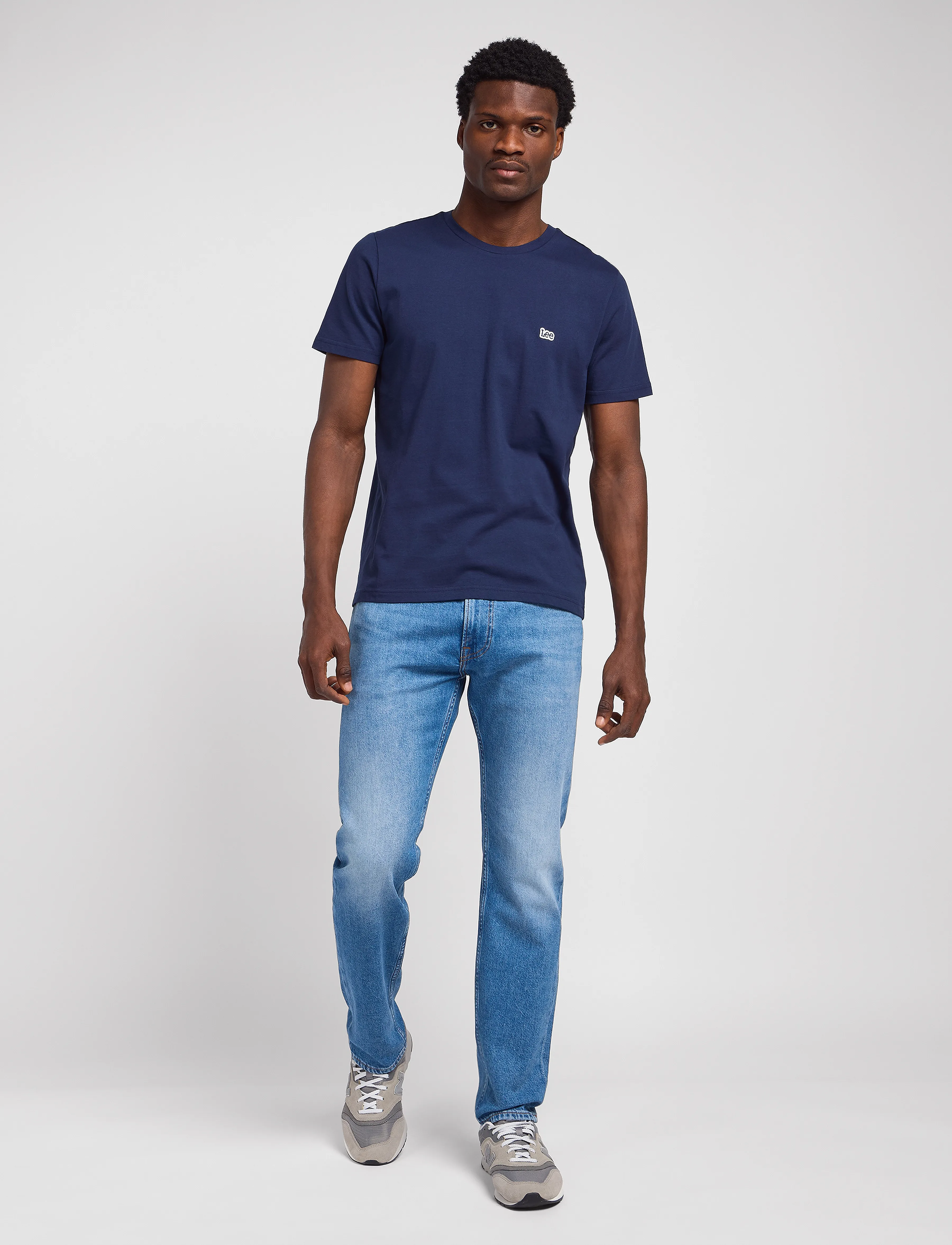 Lee Jeans - Ss Patch Logo Tee - die niedrigsten preise - navy - 4