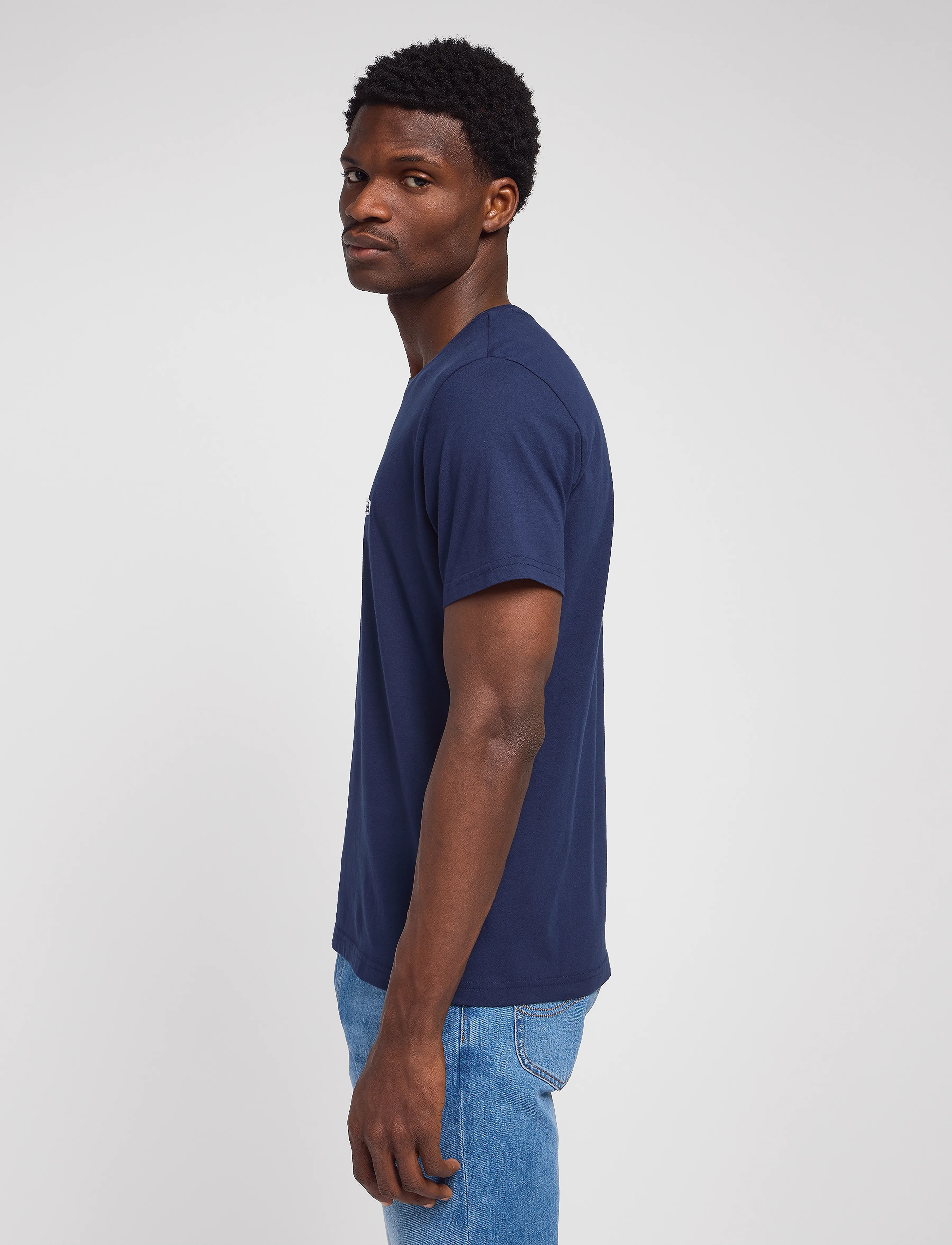 Lee Jeans - Ss Patch Logo Tee - die niedrigsten preise - navy - 5