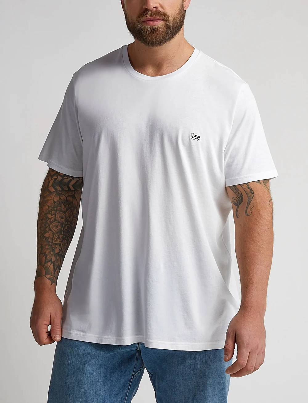Lee Jeans - Ss Patch Logo Tee - kortärmade t-shirts - white - 2