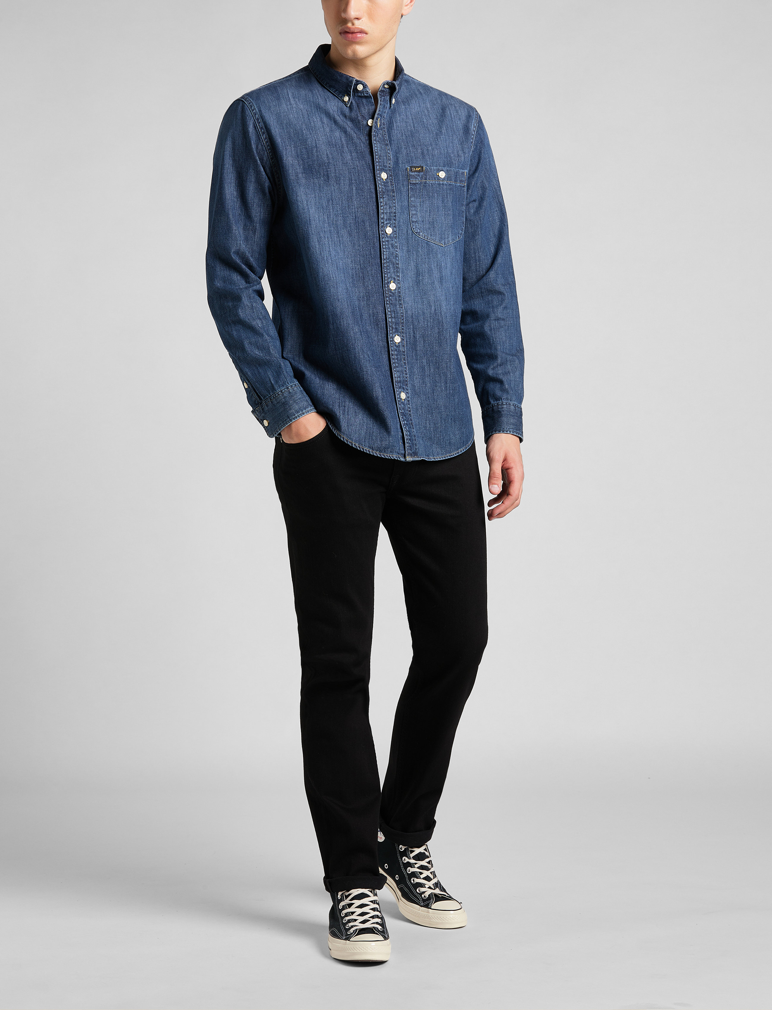 Lee Jeans - RIDER - slim jeans - clean black - 4
