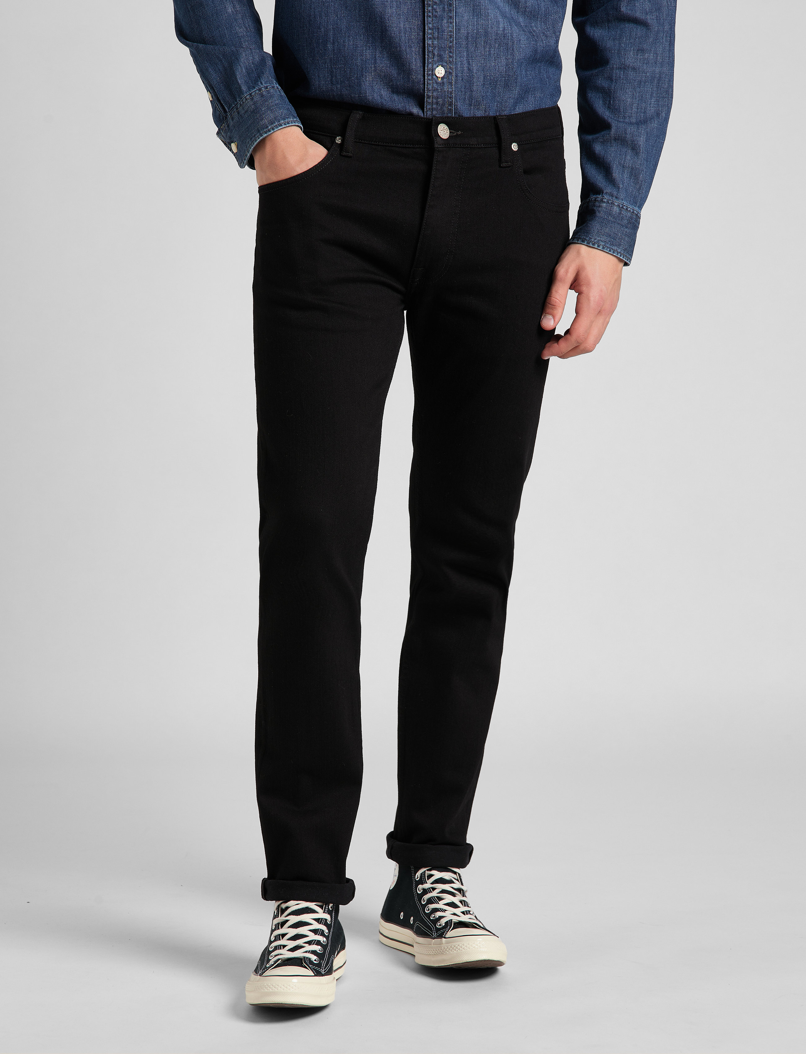 Lee Jeans - RIDER - slim jeans - clean black - 5