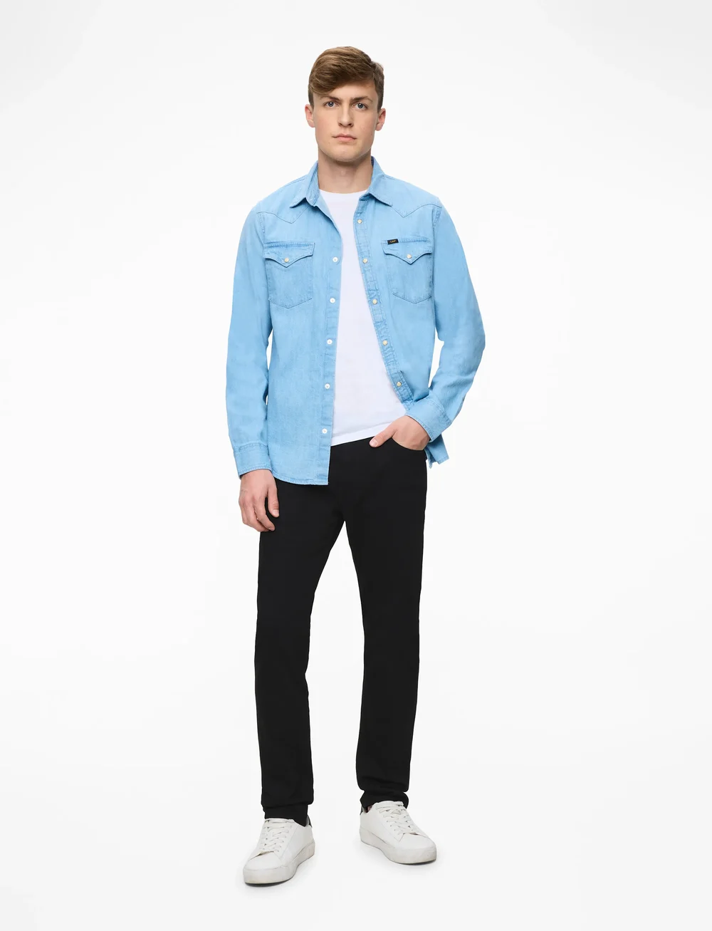Lee Jeans - RIDER - kitsad teksad - clean black - 2