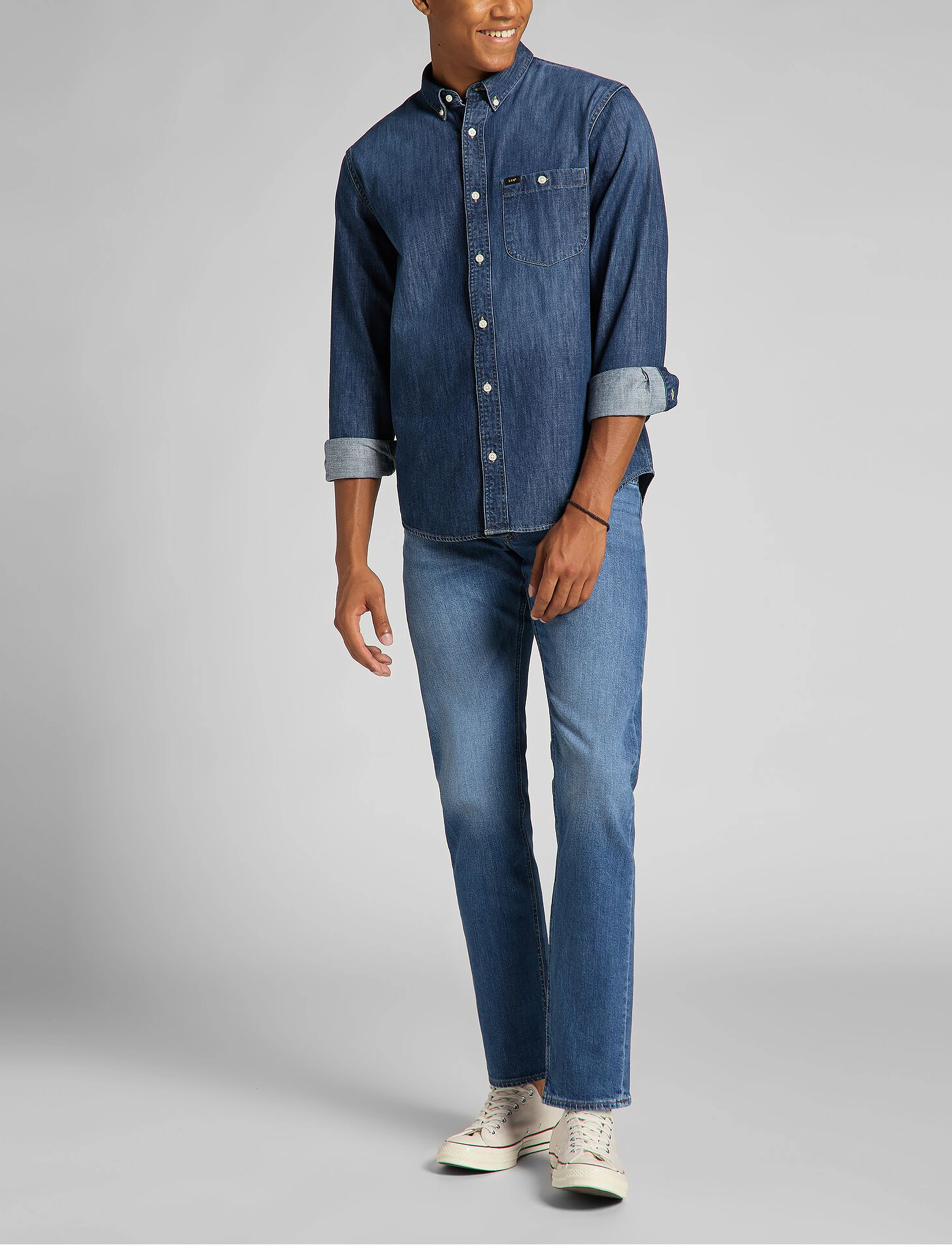 Lee Jeans DAREN ZIP FLY - Regular jeans - DARK FREEPORT / blue