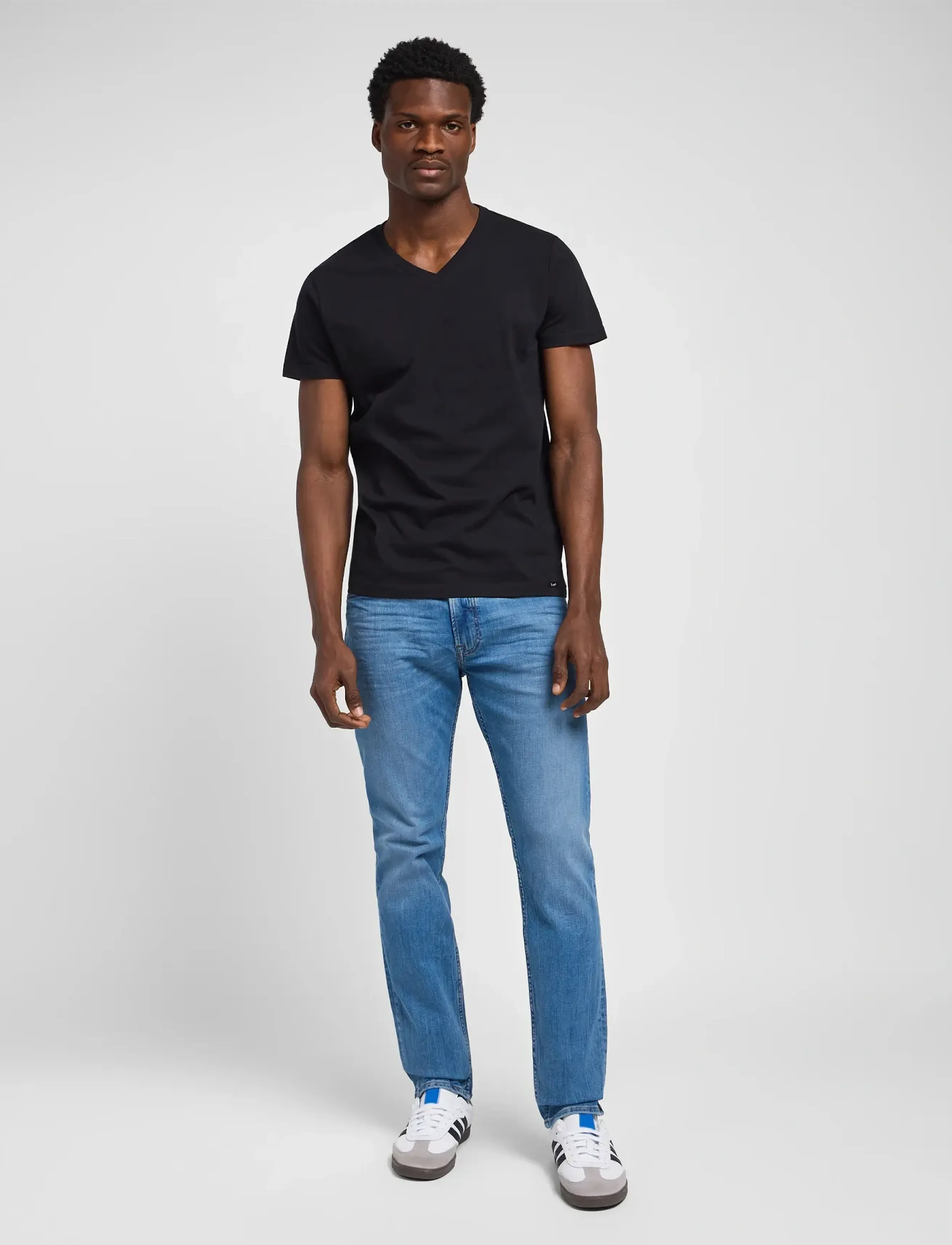 Lee Jeans - TWIN PACK V NECK - black white - 3